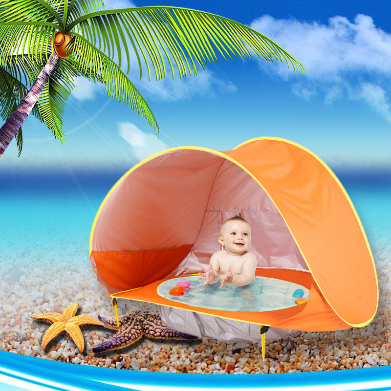 Kids Foldable Beach & Pool Splash Tent – UV Protection Play Tent for Boys & Girls