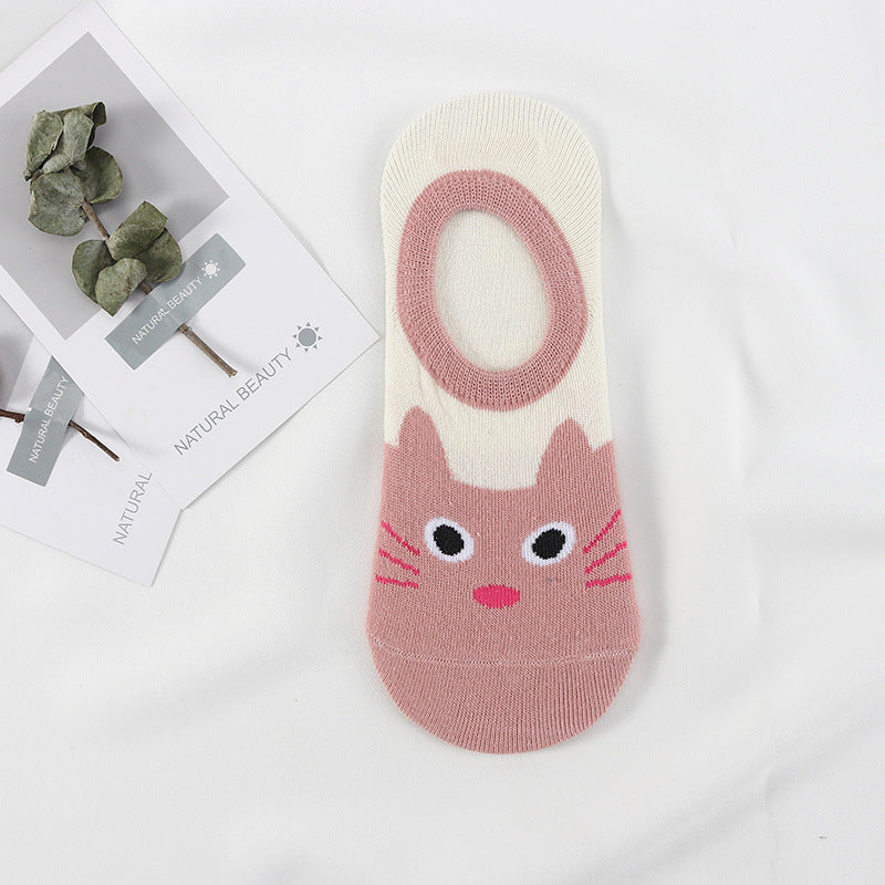 Women's Cartoon Socks – 5-Pack Low Cut Cotton Novelty Socks