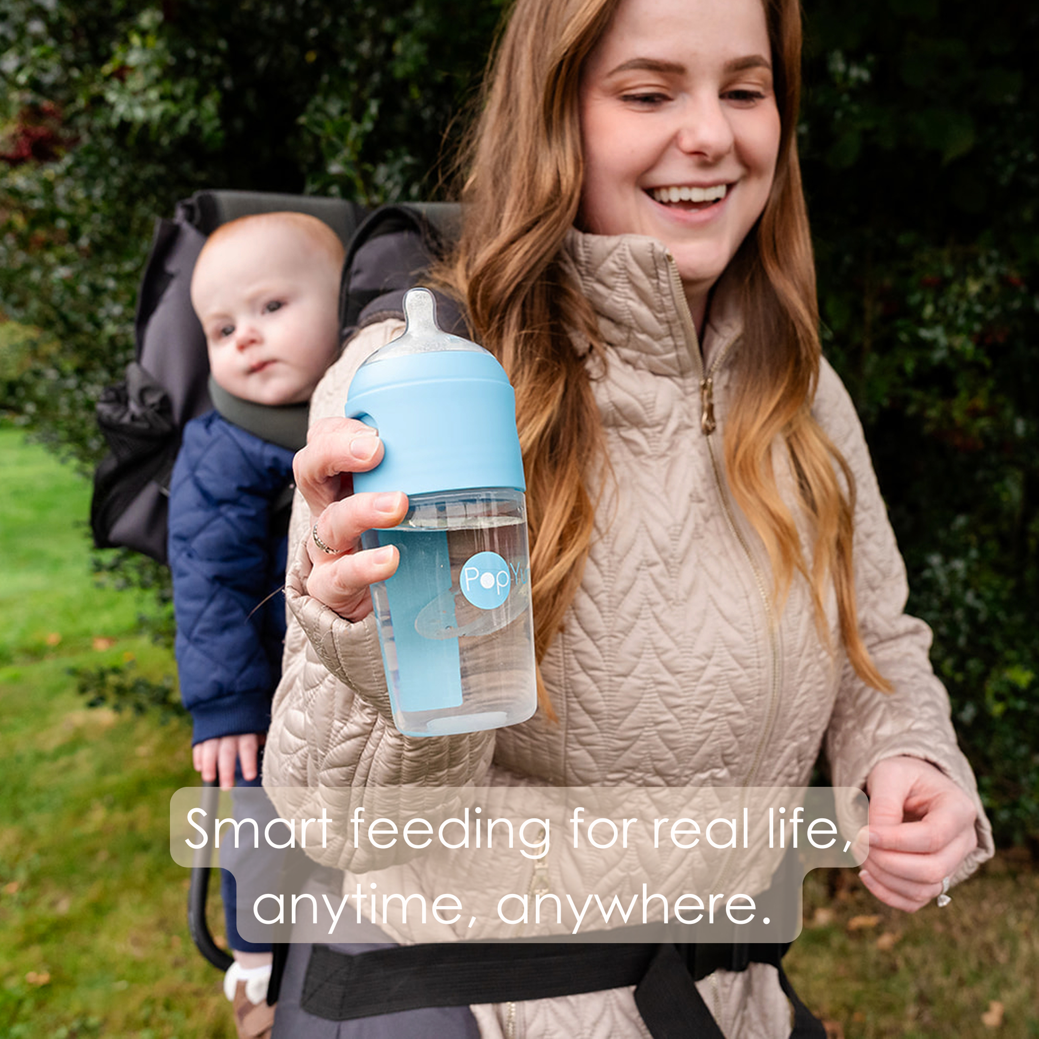 PopYum Baby Bottles Starter Set – One-Handed Formula Feeding Bottles