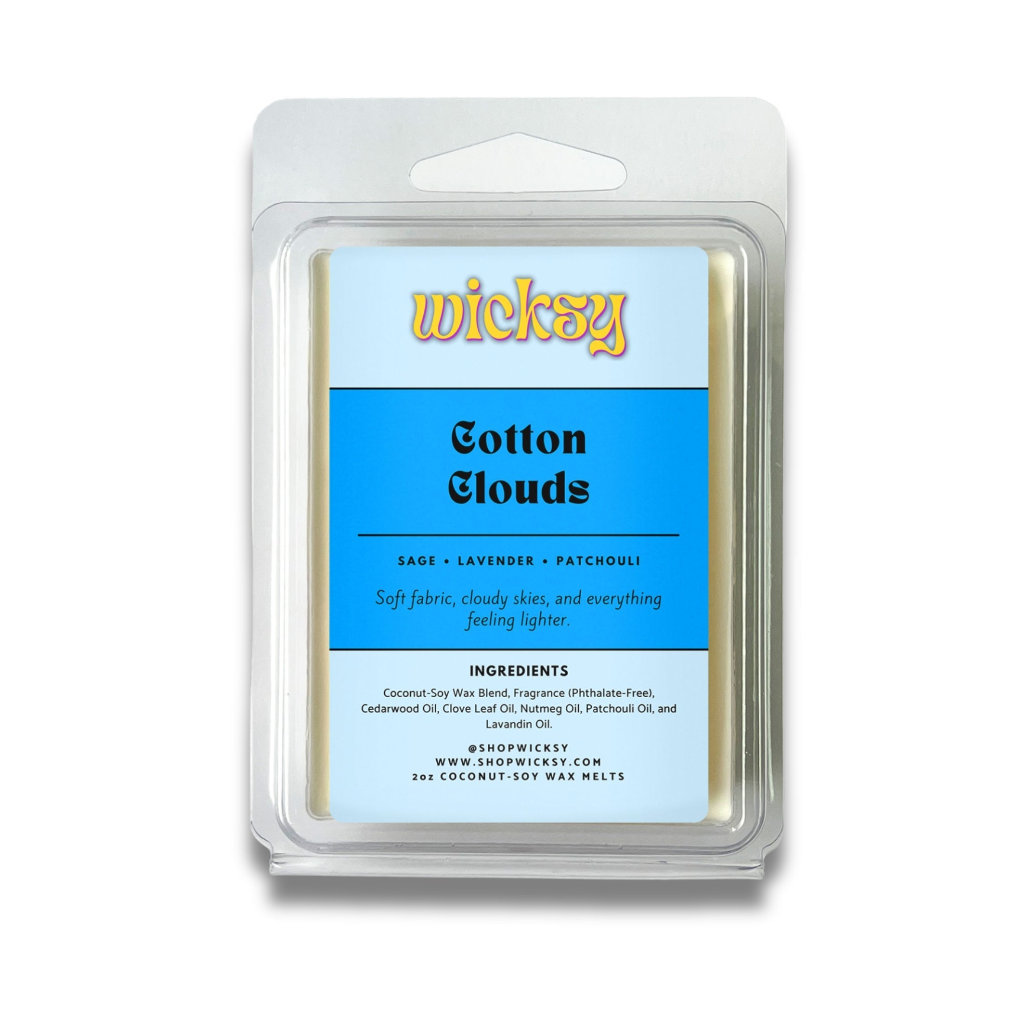 Wicksy 2oz Wax Melts | 60+ Scents | Flame-Free Coconut-Soy, Clean Fragrance