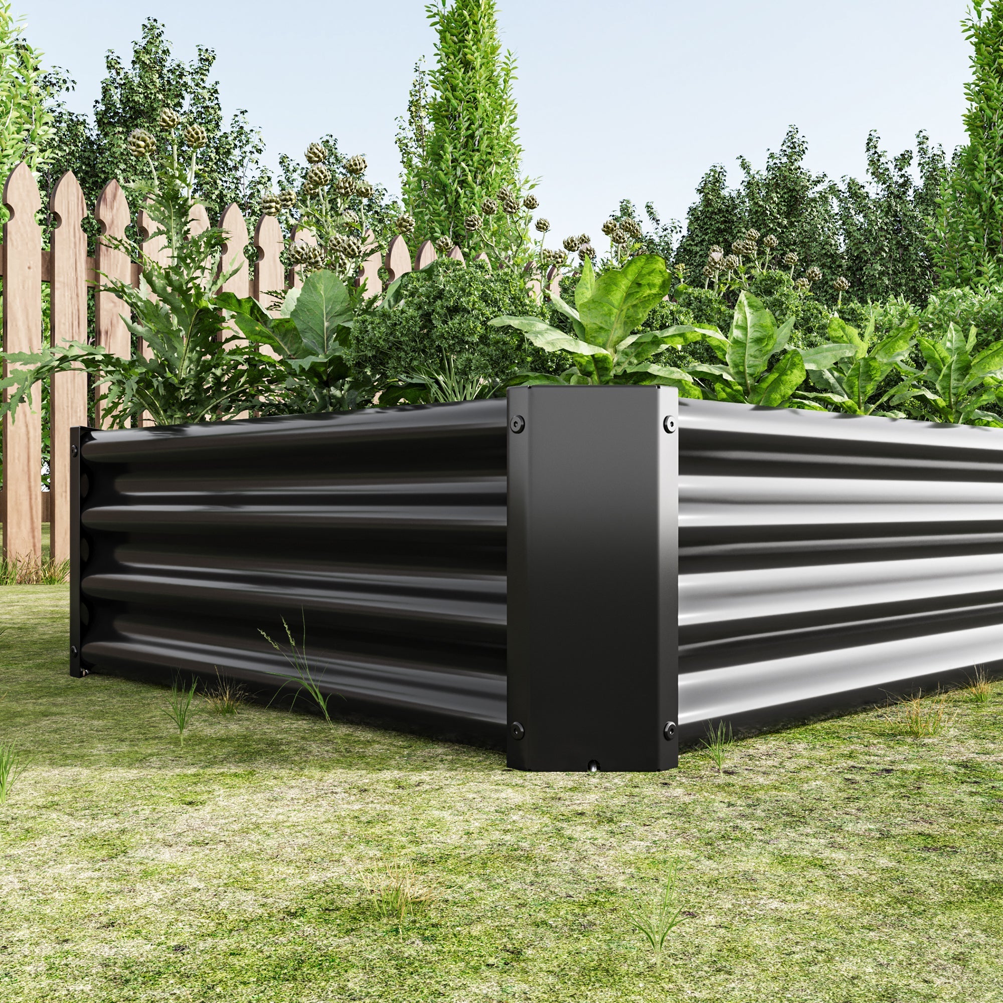 6×3×1 ft Metal Raised Garden Bed – Outdoor Galvanized Rectangle Planter