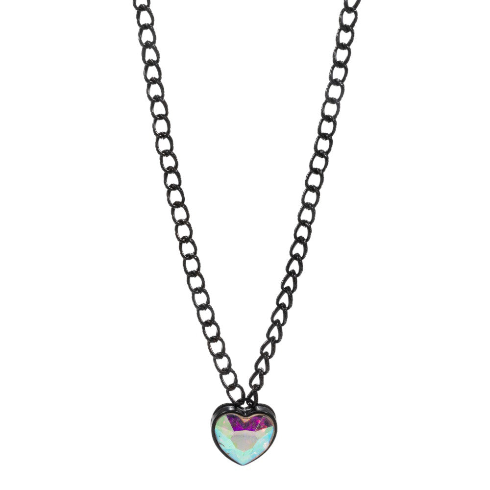 Necklace with a heart-shaped pendant on a white background