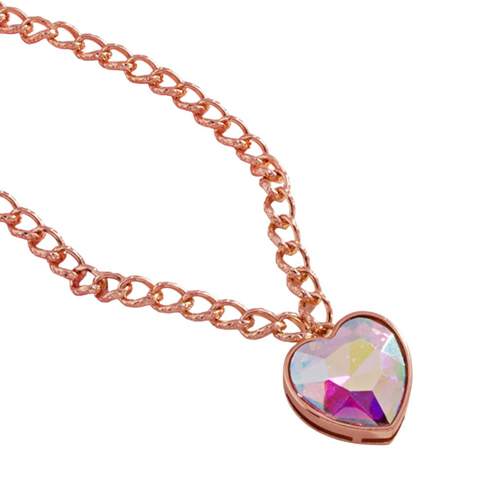 Heart Stone Pendant Necklace – Sterling Silver with Adjustable Chain