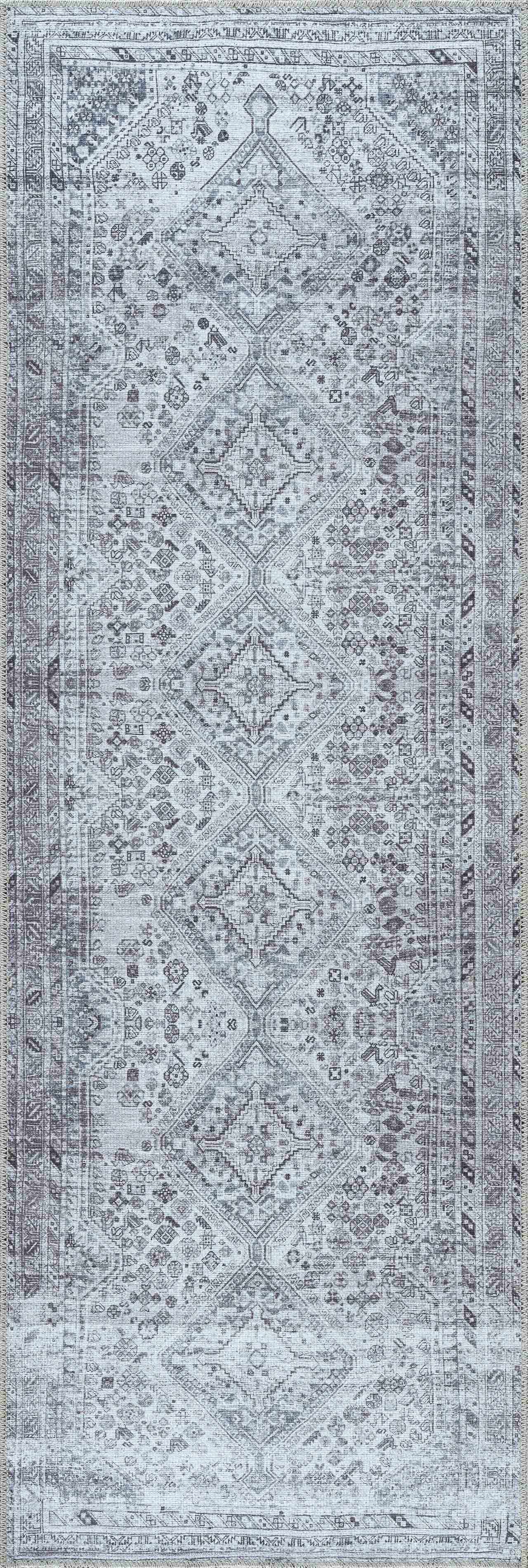 Barny Gray Denim Washable Rug – Clearance