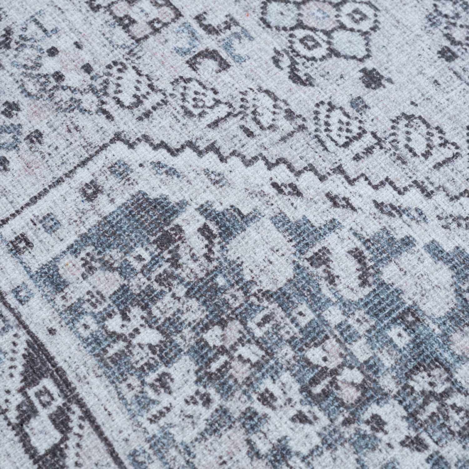 Barny Gray Denim Washable Rug – Clearance