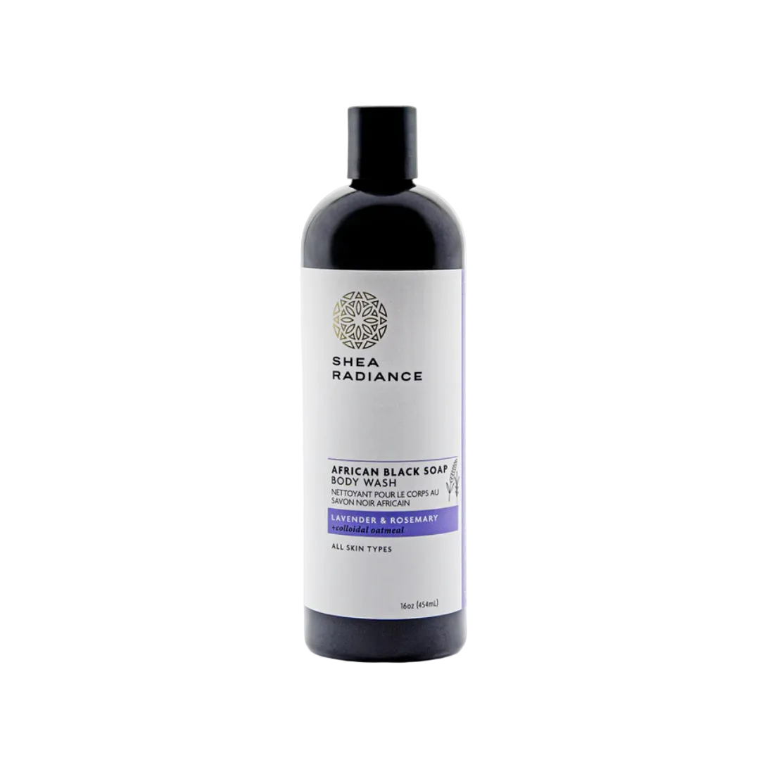 Afrikanische Schwarze Seife Duschgel | Kolloidales Hafermehl & Kokosnussöl | 473 ml