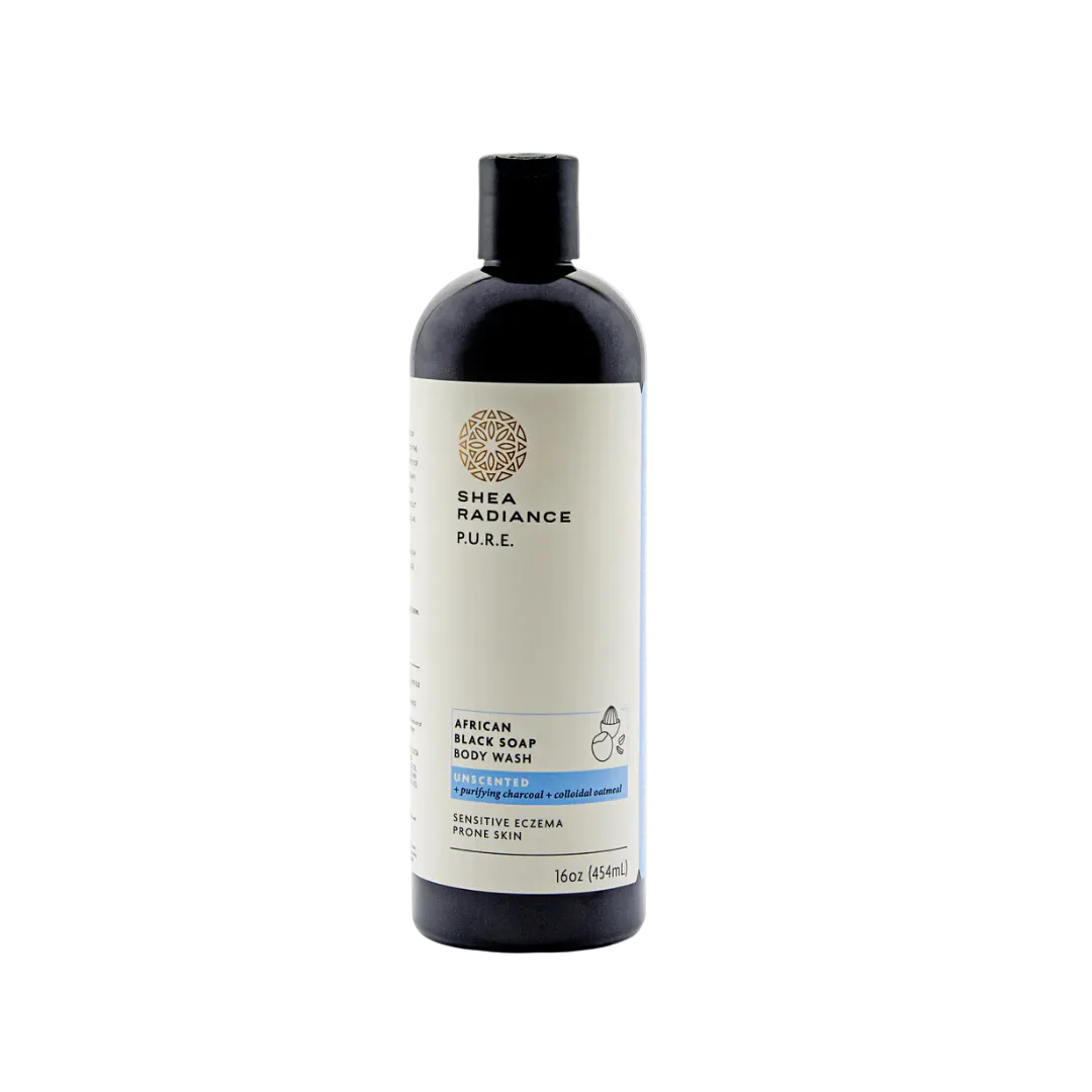 Afrikanische Schwarze Seife Duschgel | Kolloidales Hafermehl & Kokosnussöl | 473 ml