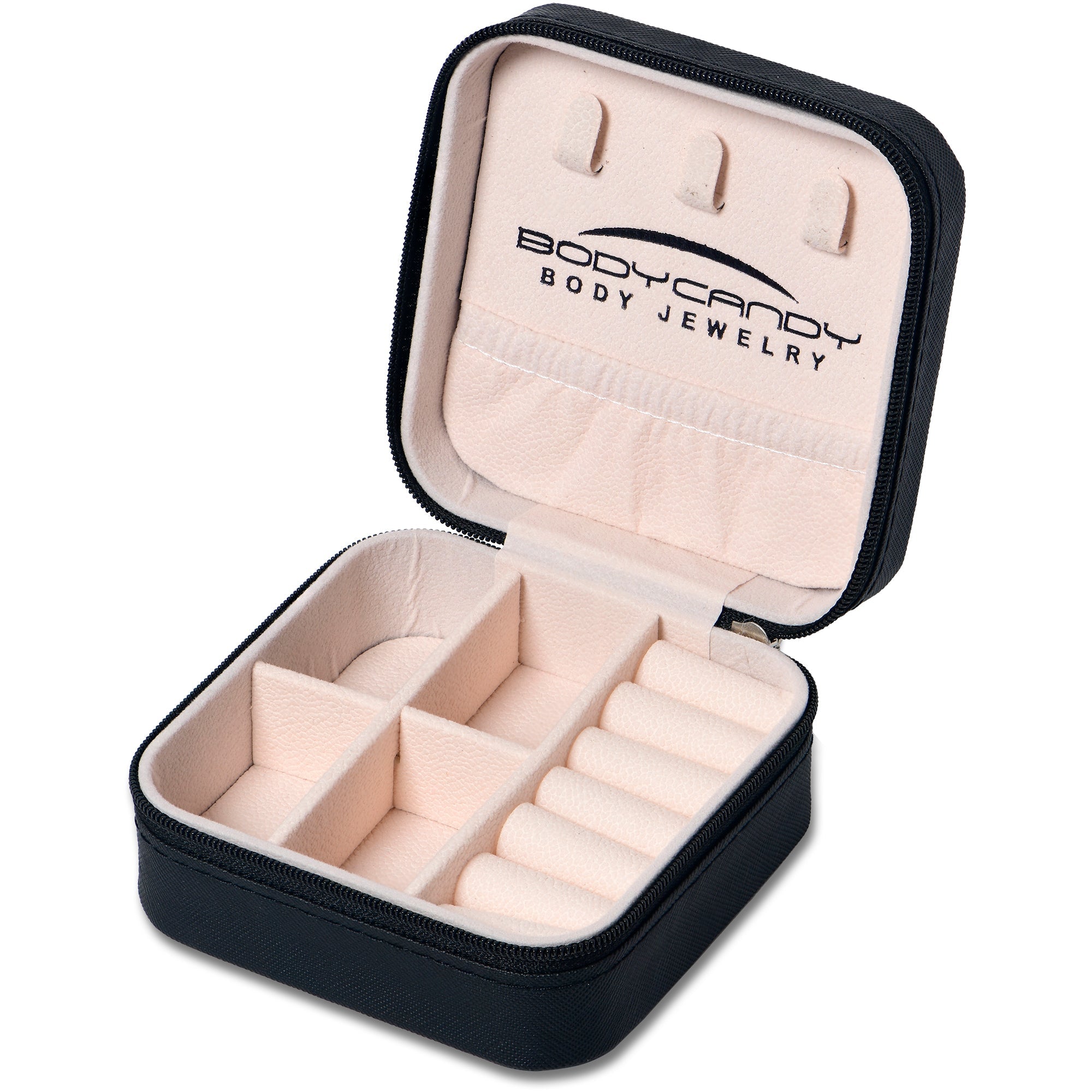Body Candy Travel Jewelry Box Organizer | Velvet Interior, Secure Zipper