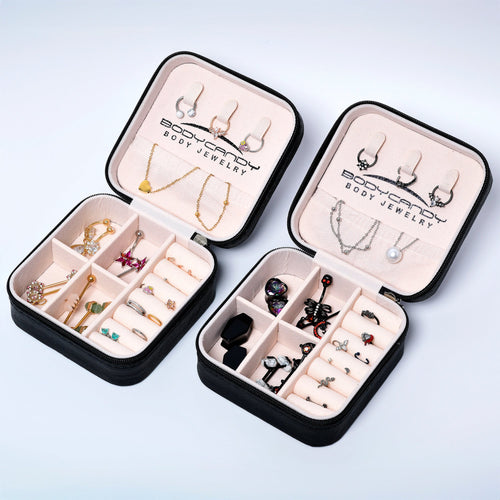 Body Candy Reise Schmuckkästchen Organizer | Samtinnenfutter, sicherer Reißverschluss