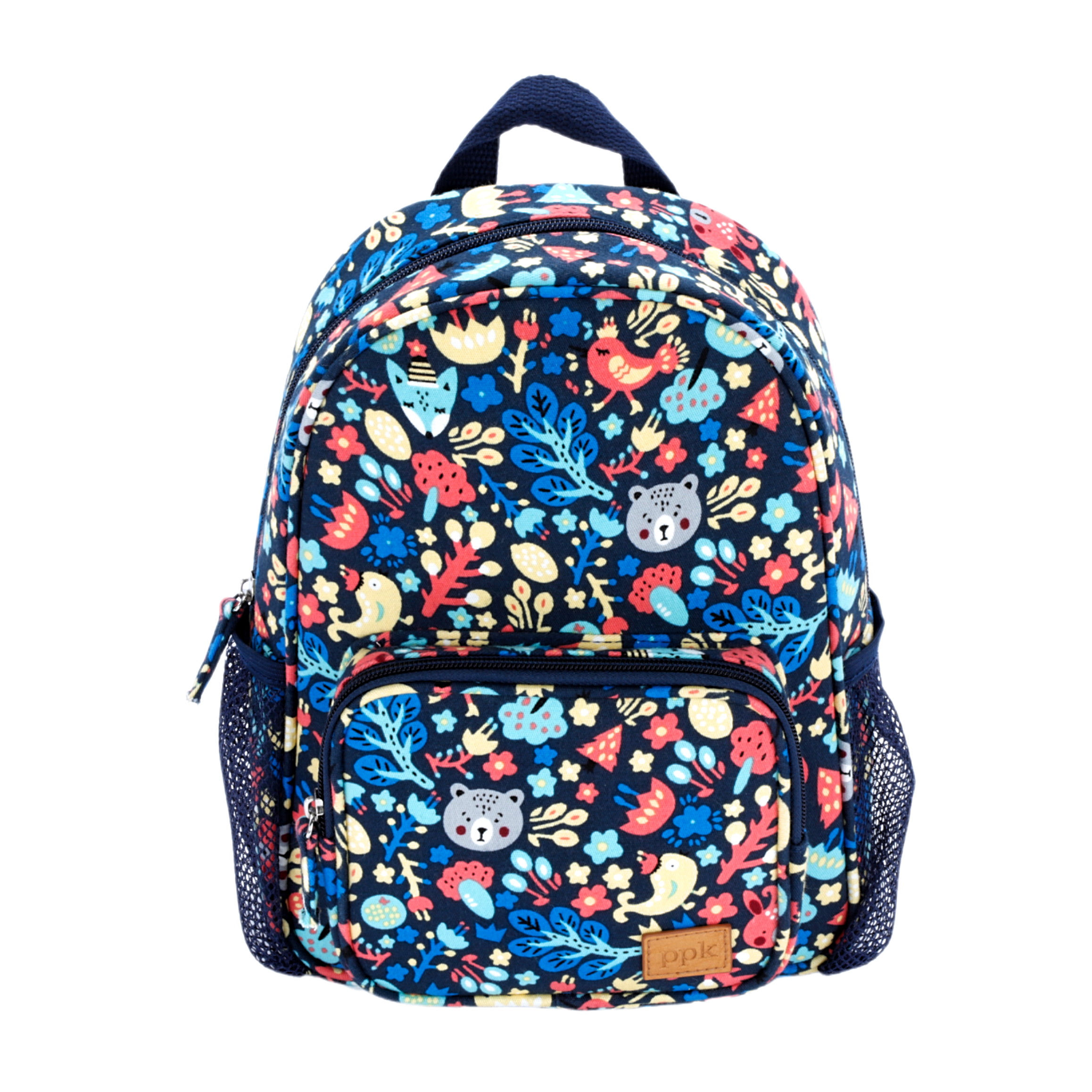 Kids Forest Animals Mini Backpack – Toddler & Preschool Bag in Navy