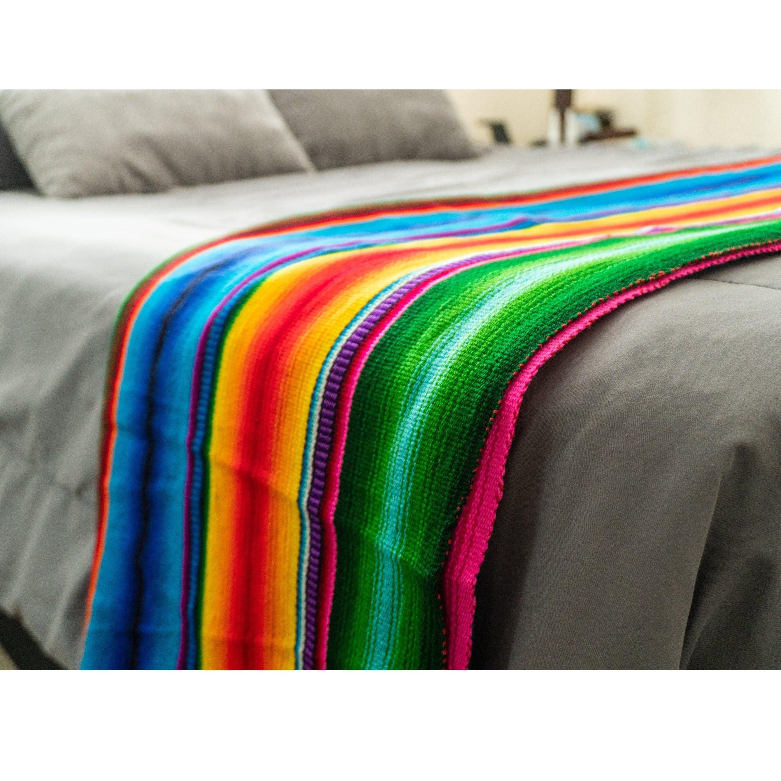 Hacienda Fair Trade Blanket — Handwoven Sarape-Style | 62" x 88" | Made in Guatemala