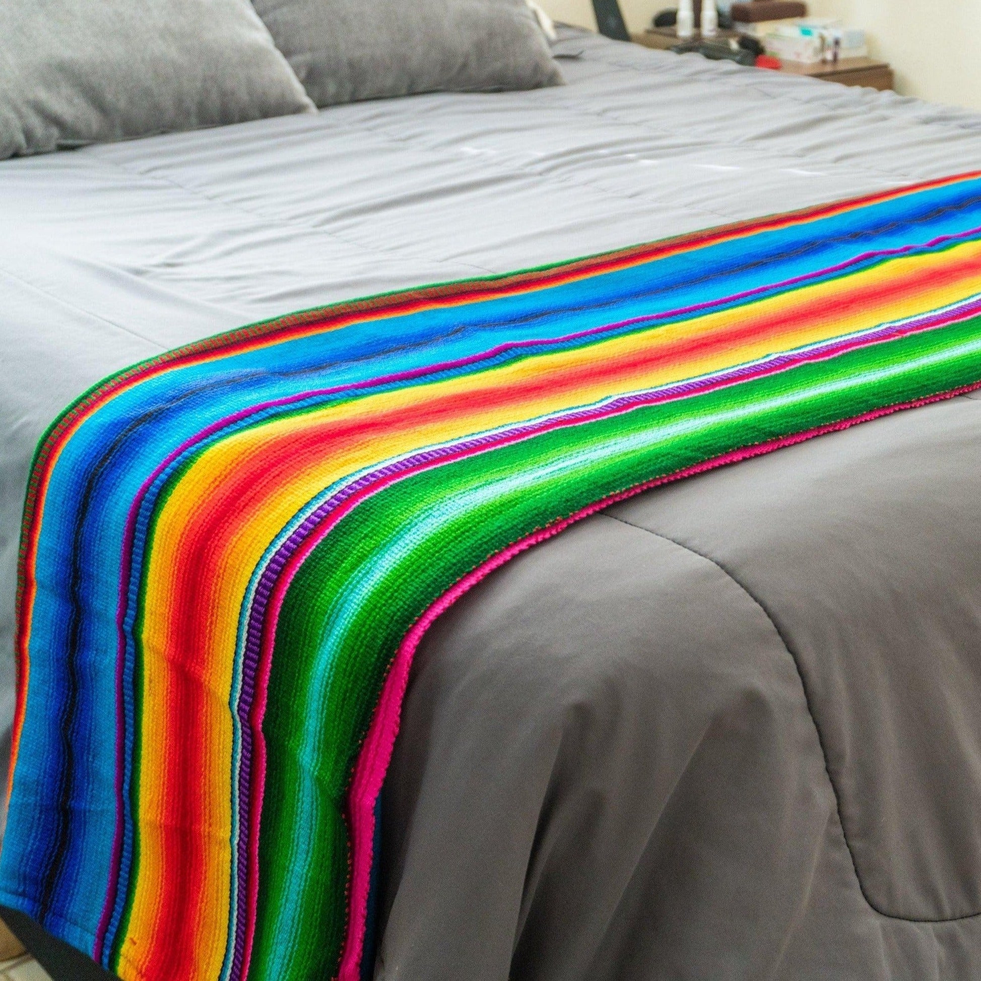 Hacienda Fair Trade Blanket — Handwoven Sarape-Style | 62" x 88" | Made in Guatemala