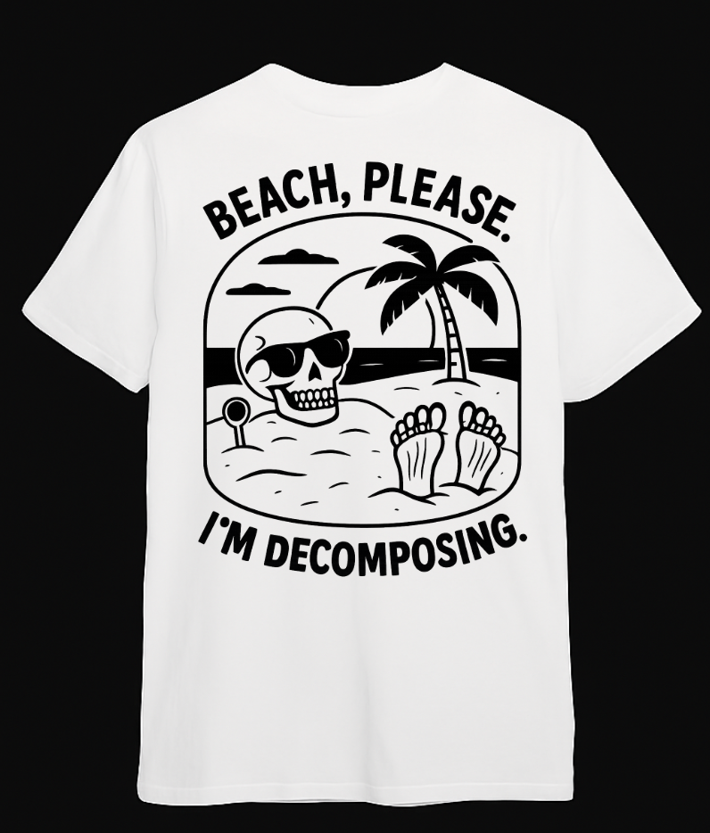 "Beach Please" T-Shirt – Fun Summer Graphic Tee