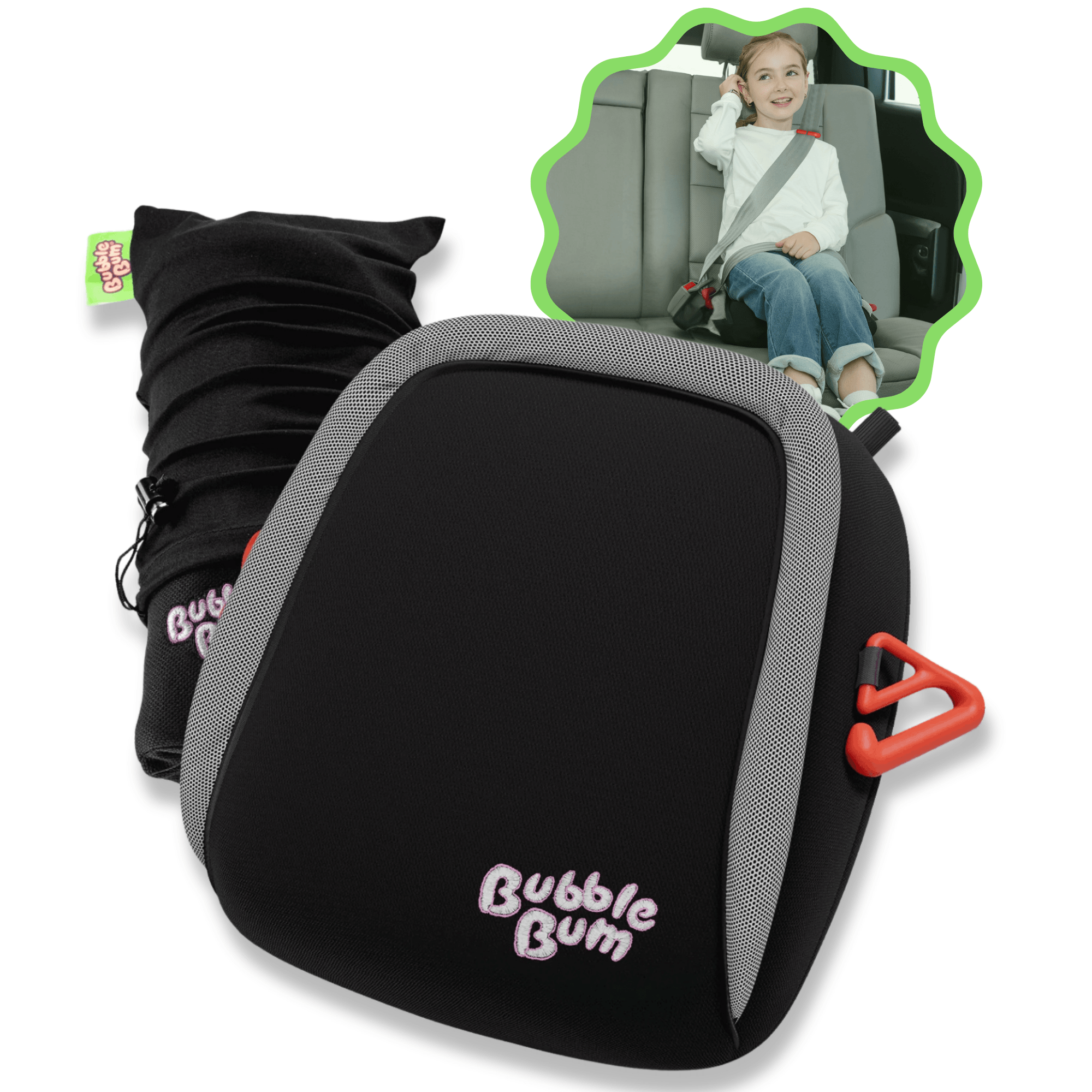 BubbleBum Inflatable Car Booster Seat – Ages 4–11 | Award-Winning Travel Booster