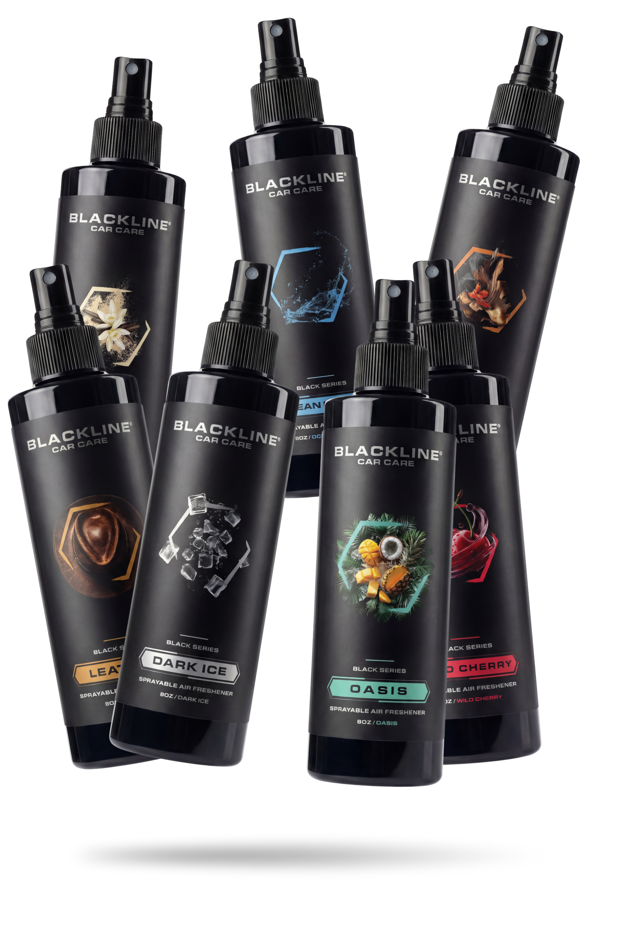 BLACKLINE® 8oz Car Air Freshener Spray | Long-Lasting | 10 Scents | Non-Toxic
