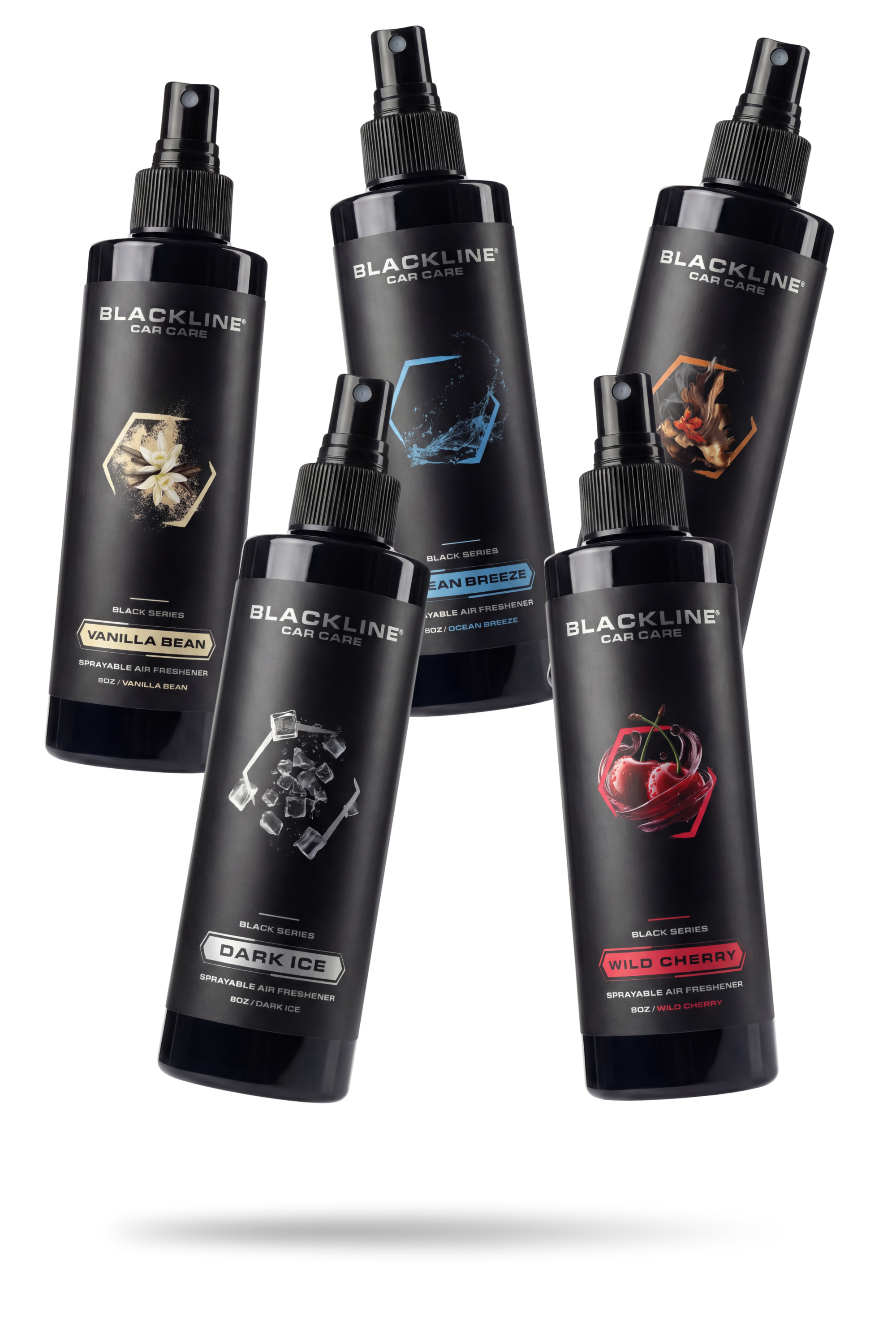BLACKLINE® 8oz Car Air Freshener Spray | Long-Lasting | 10 Scents | Non-Toxic