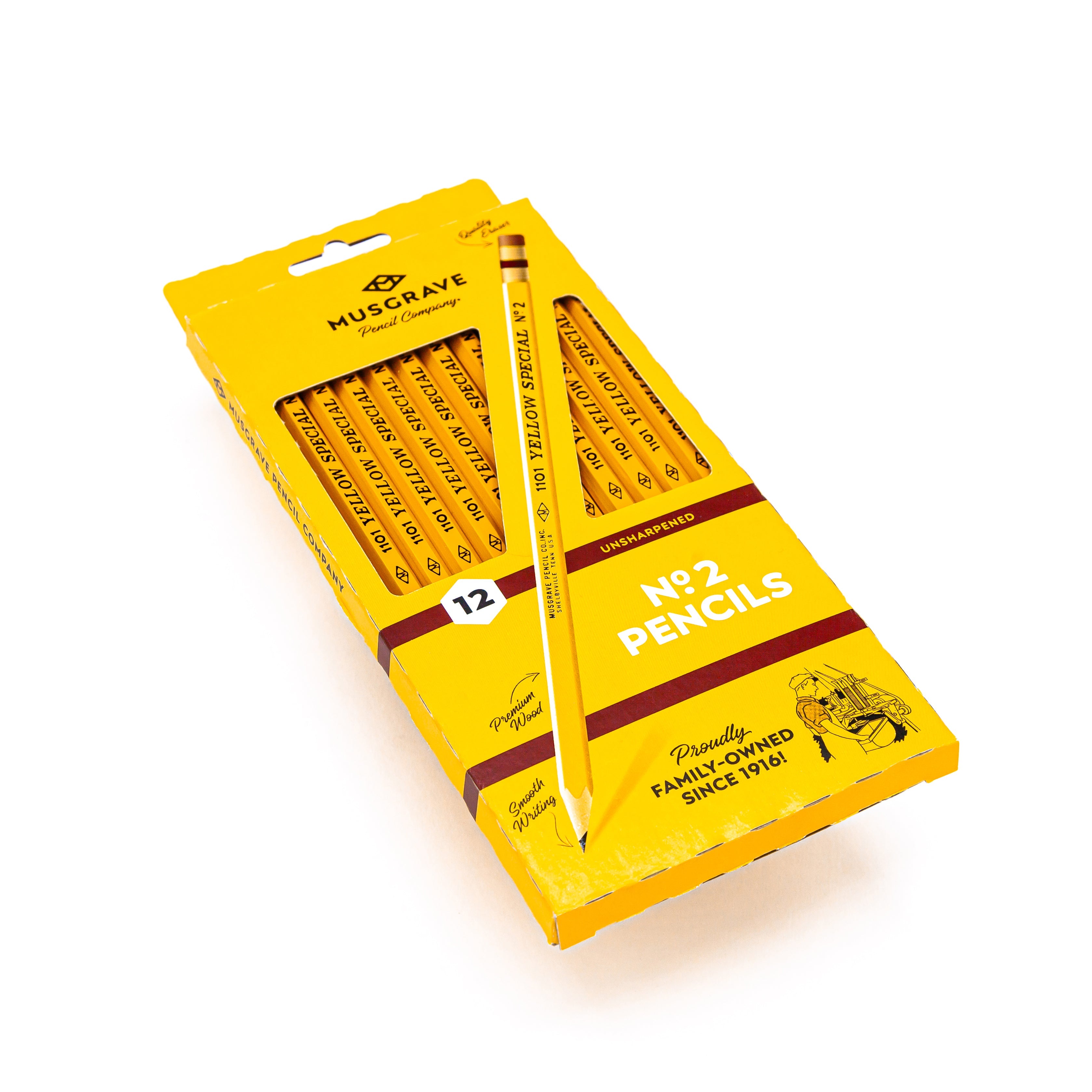 Musgrave 1101 Yellow Special™ Pencils | Made in the USA | 12, 72 & 144-Count