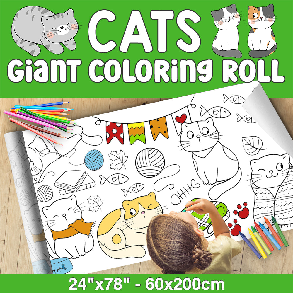 GIANT Coloring Paper Activity Roll for Kids, 24"x100", Forest