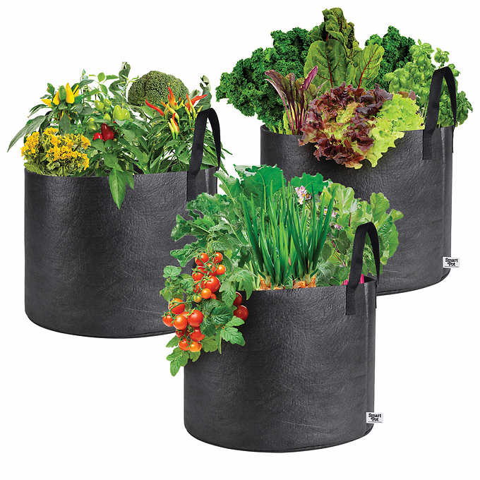 Smart Pot 15-Gallon Vegetable Planters — 3-Pack, Made in USA