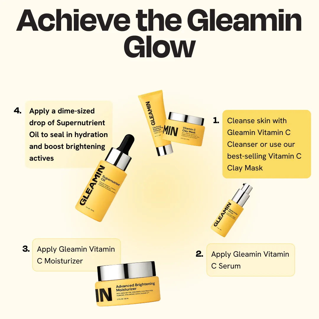 Gleamin 3-in-1 Kurkuma aufhellende Gesichtsmaske | 10-Minuten-Naturbehandlung