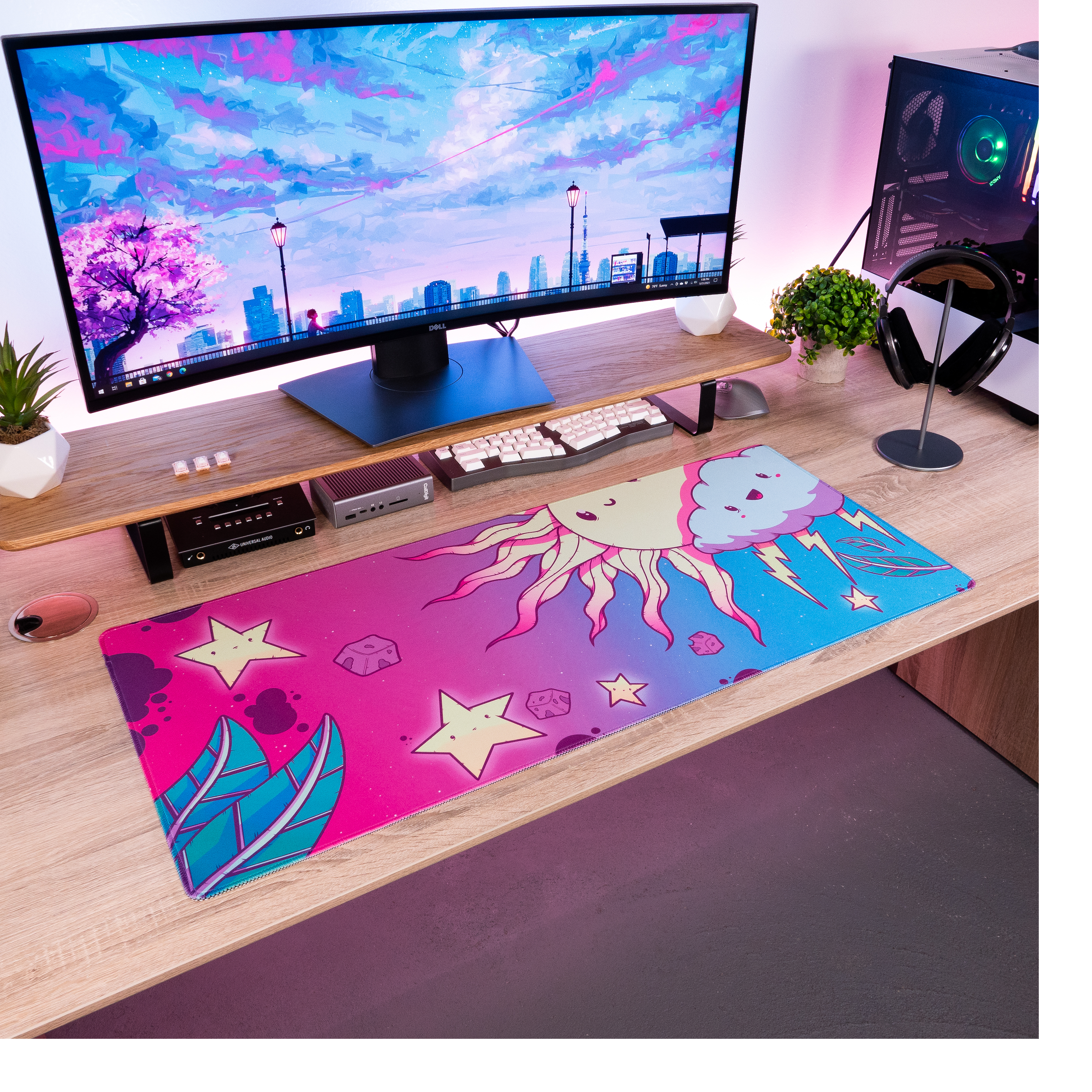 Sunny Day Desk Mat – Large RGB Gaming & Office Desk Pad