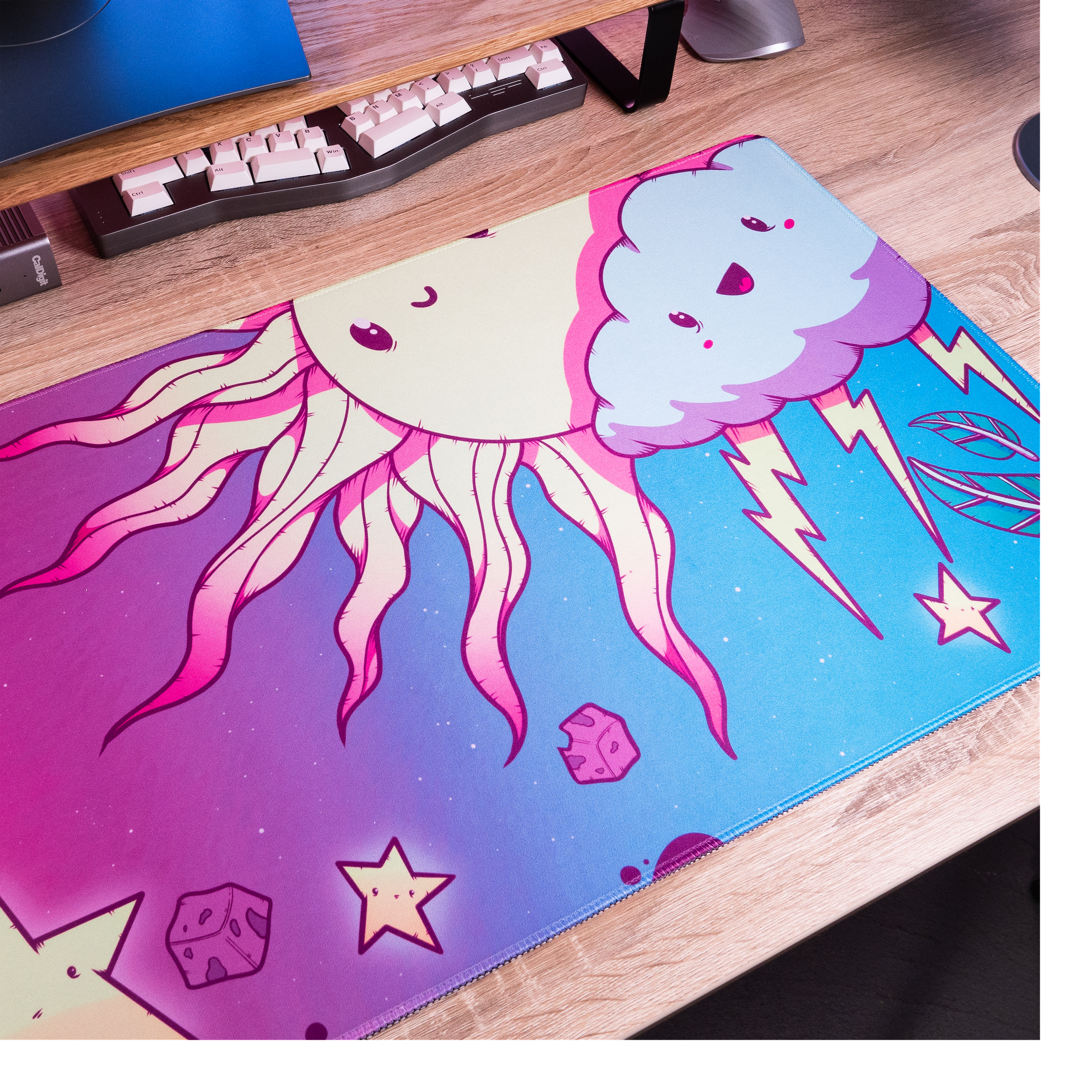 Sunny Day Desk Mat – Large RGB Gaming & Office Desk Pad