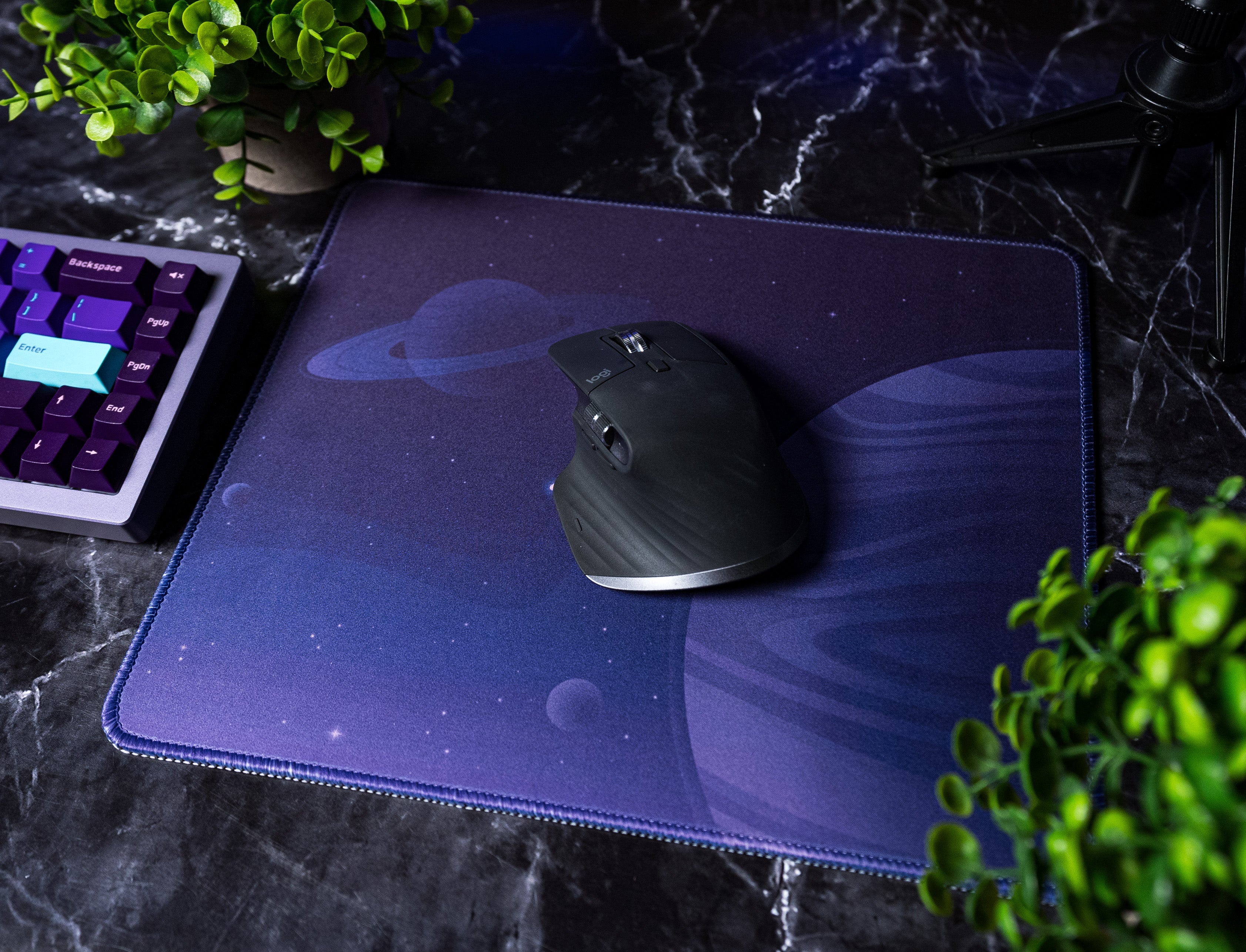 Sky Gazing Desk Mat – Large Deep Purple Gaming & Office Desk Pad
