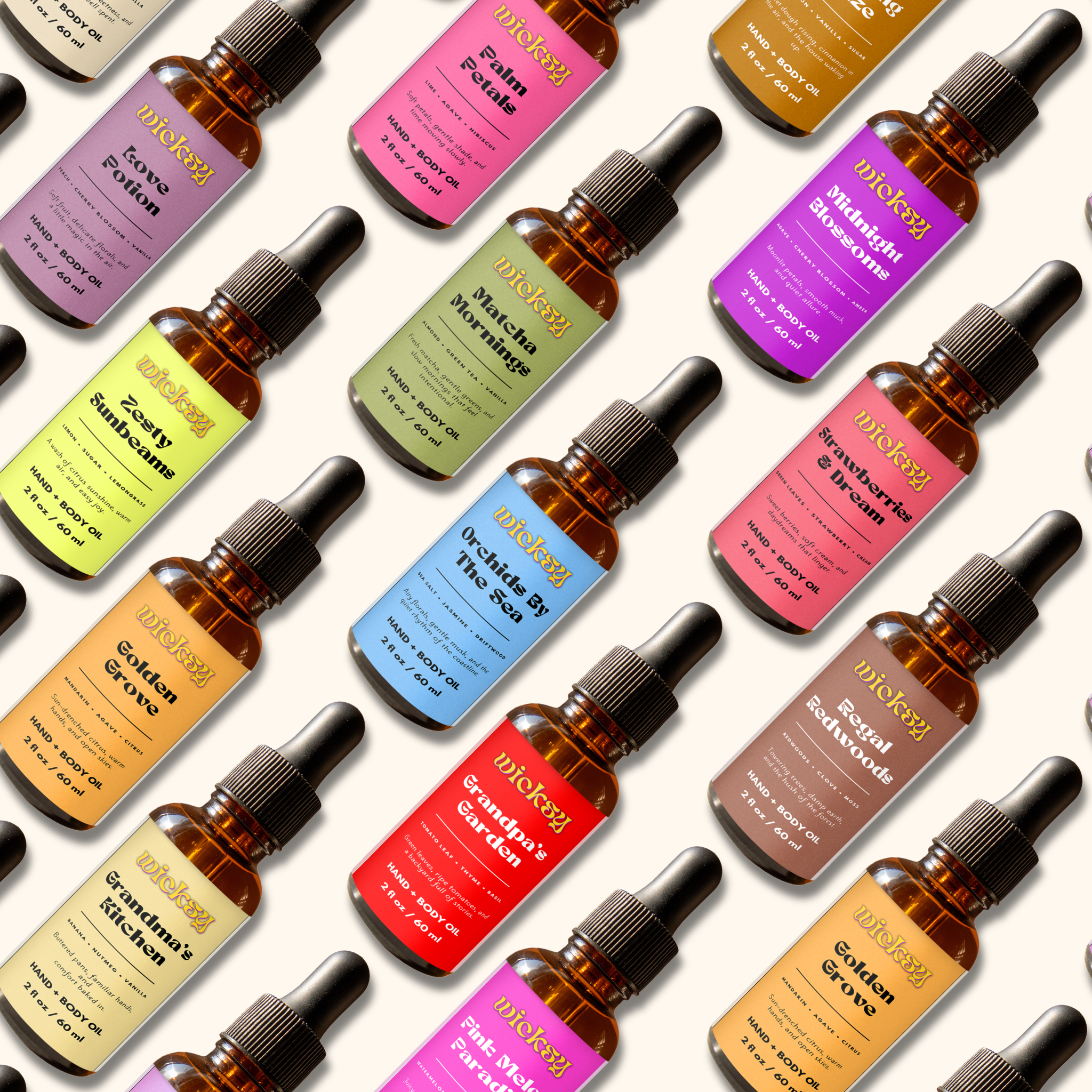 Wicksy 2oz Hand & Body Oil | 60+ Scents | Plant-Based, Vegan & Cruelty-Free