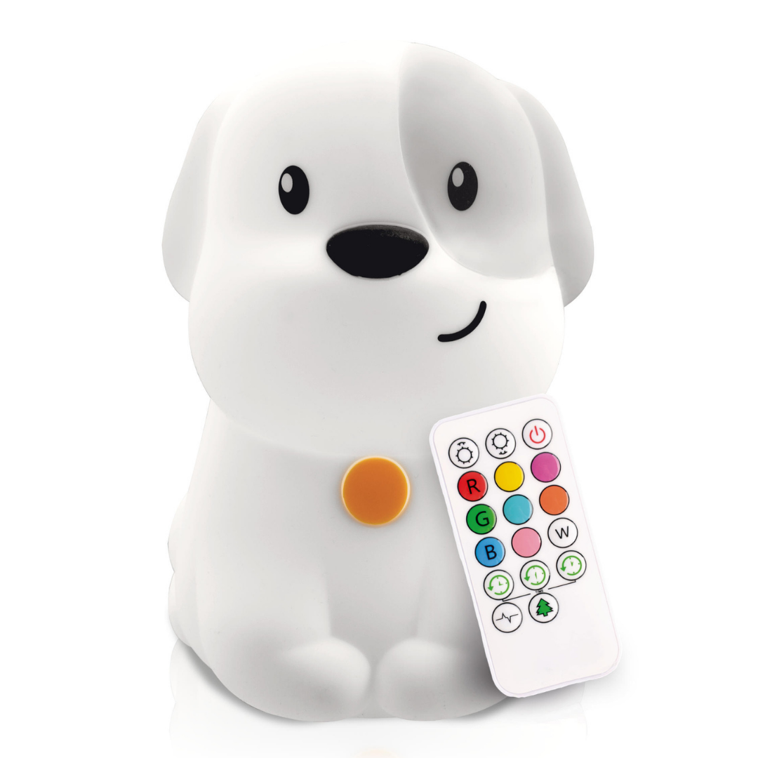 LumiPet Pepper – Puppy Night Light for Kids | Soft Silicone, 9 Colors, USB Rechargeable