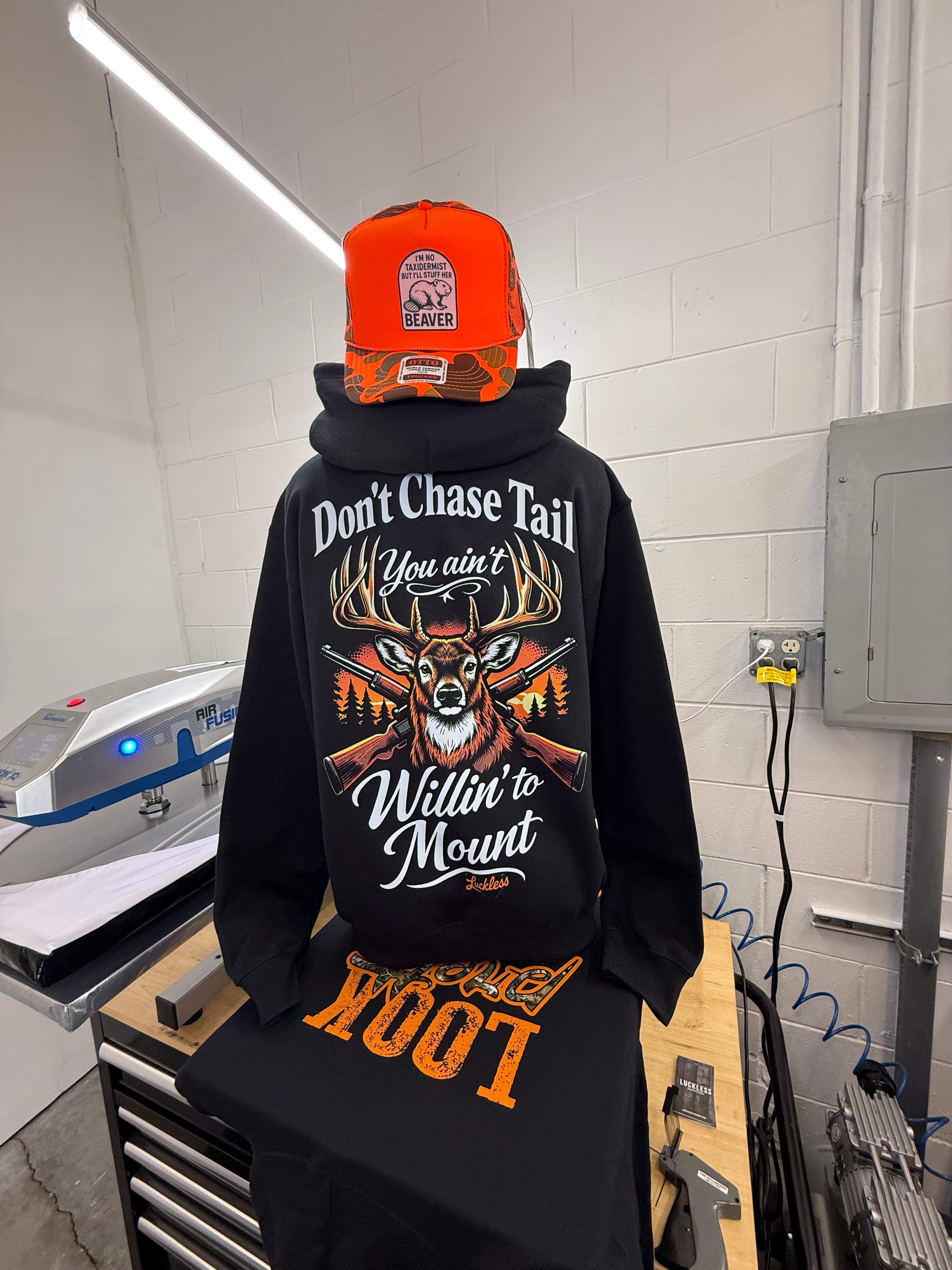 Luckless Outfitters Don't Chase Tail Hoodie | Heavyweight Fleece | Unisex | SM–5XL