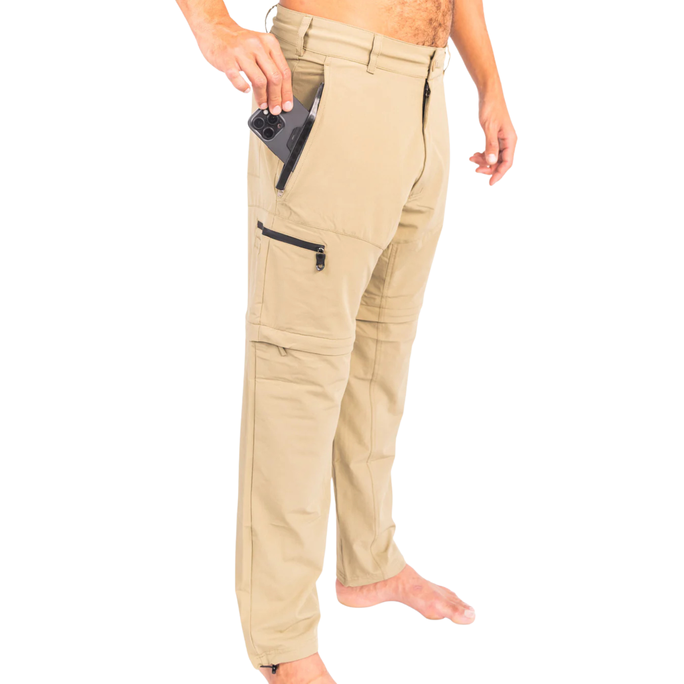 The Explorer – Waterproof Zip-Off Cargo Pants with IPX8 Dry Bag Pocket
