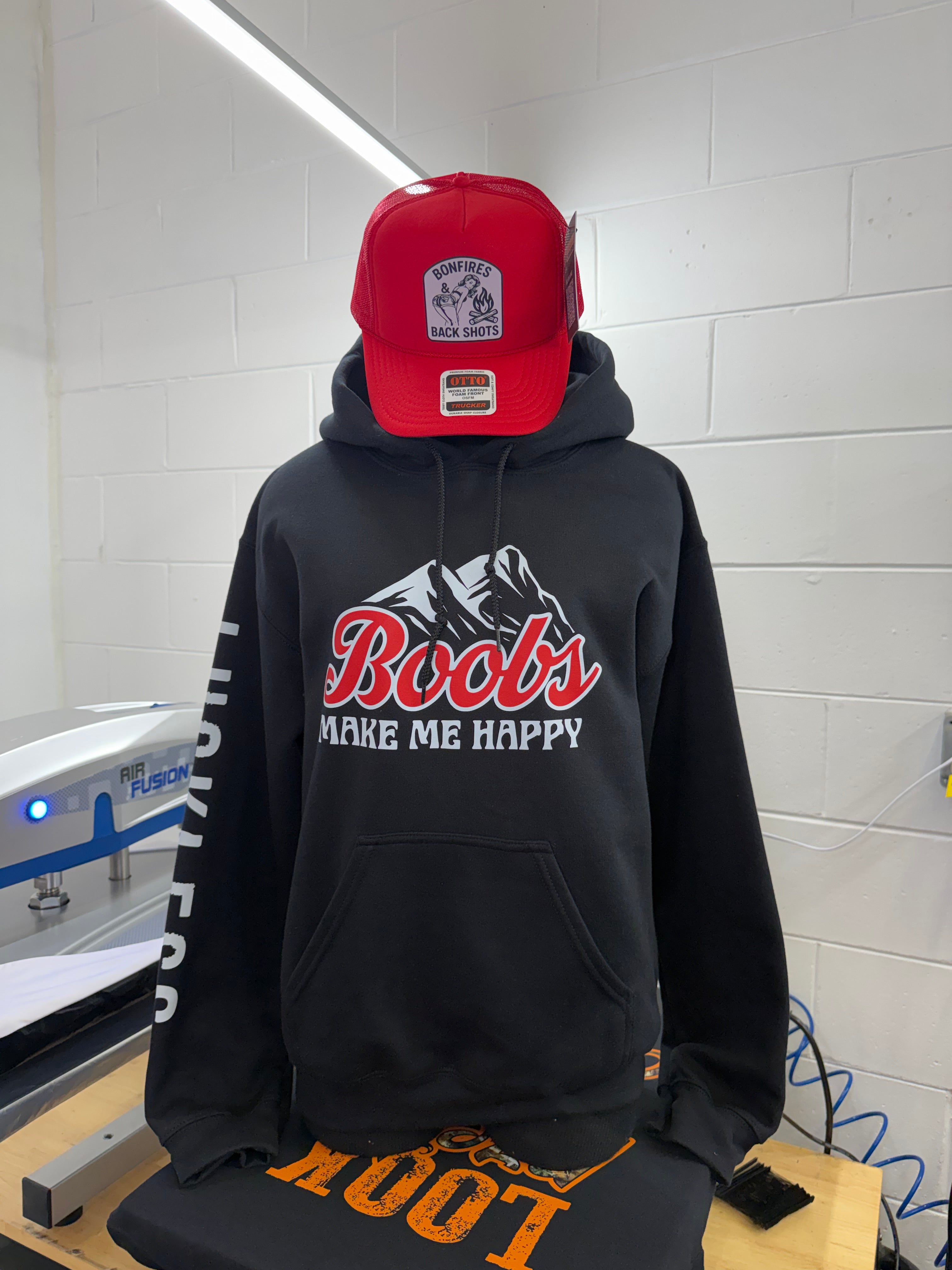 Luckless Outfitters Make Me Happy Hoodie | Heavyweight Fleece | Unisex | SM–5XL