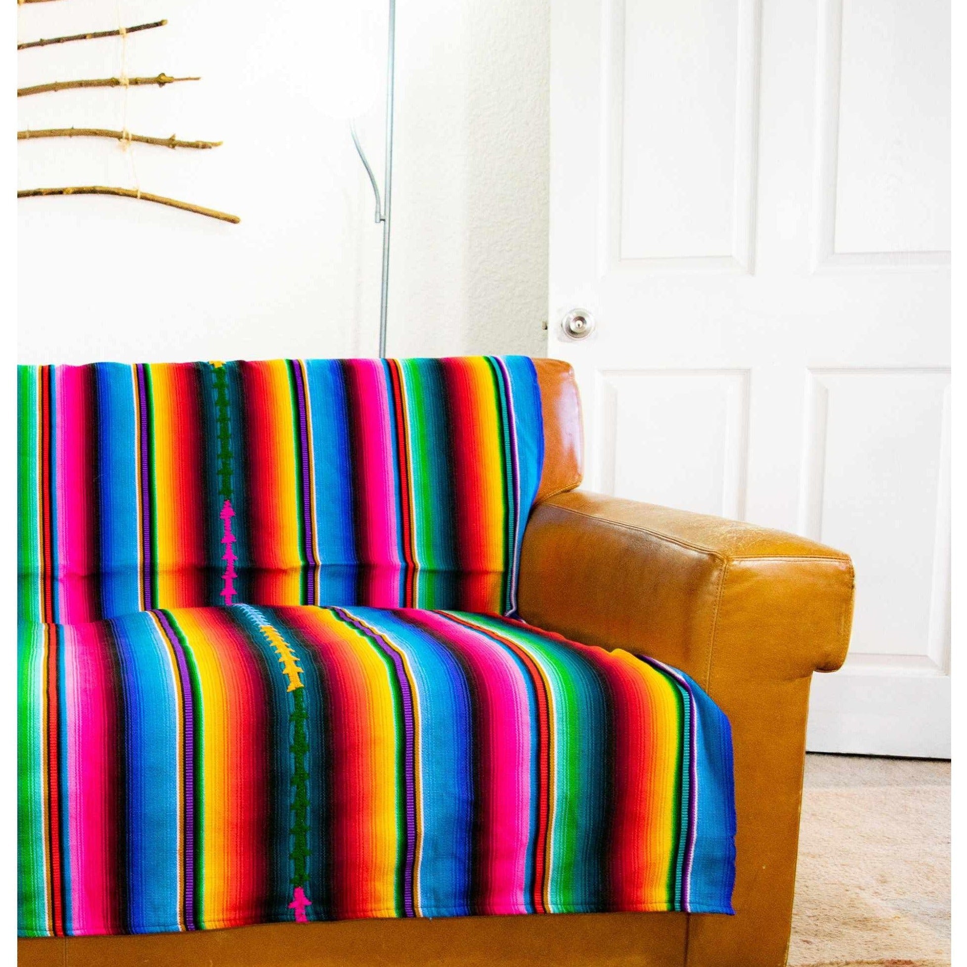 Hacienda Fair Trade Blanket — Handwoven Sarape-Style | 62" x 88" | Made in Guatemala