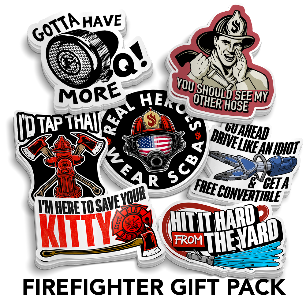 Firefighter Sticker Gift Pack | 7 Vinyl Decals