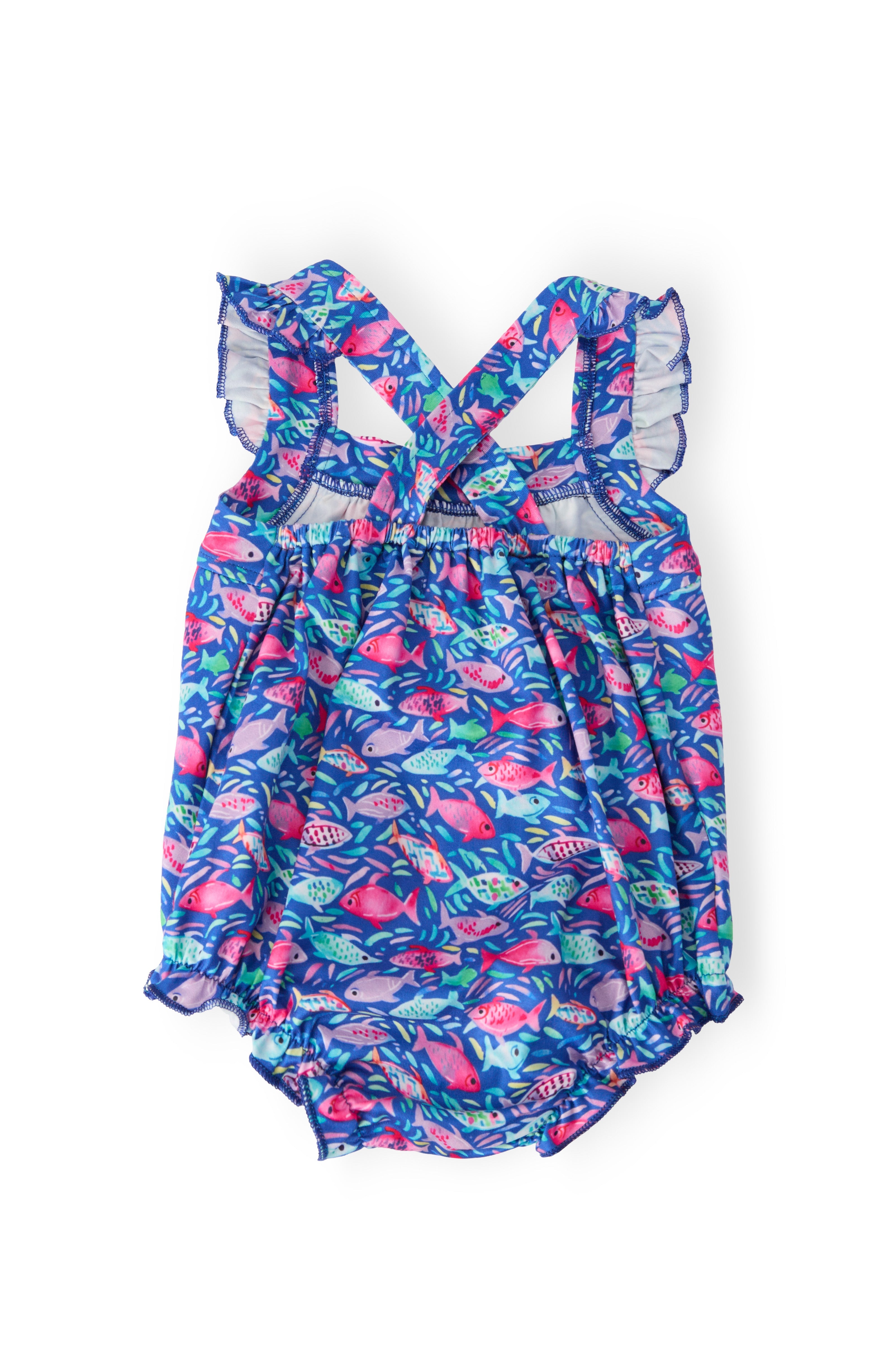 Ruffle Cross Back Baby Romper | Adorable Summer Outfit with Criss Cross Back