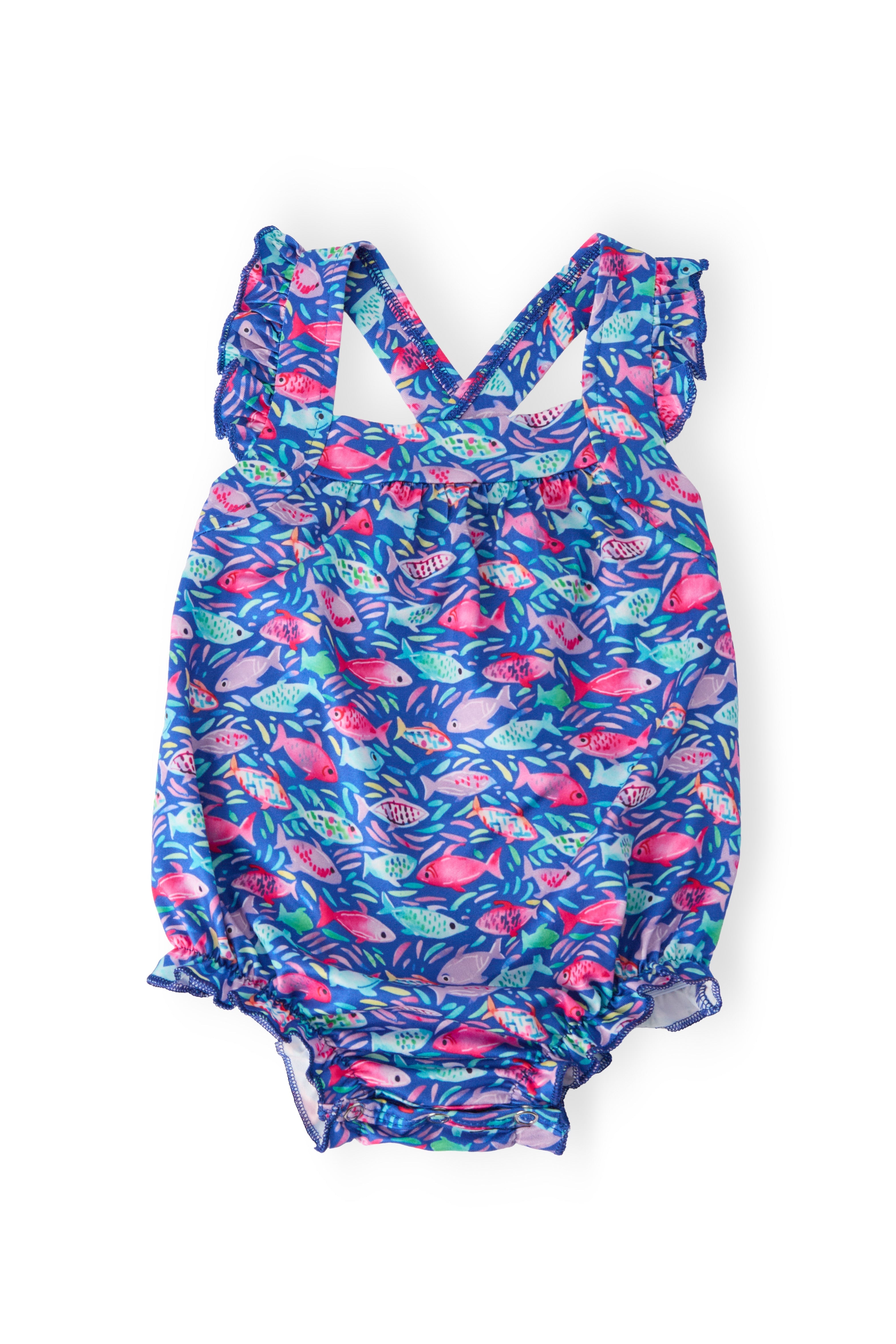 Ruffle Cross Back Baby Romper | Adorable Summer Outfit with Criss Cross Back