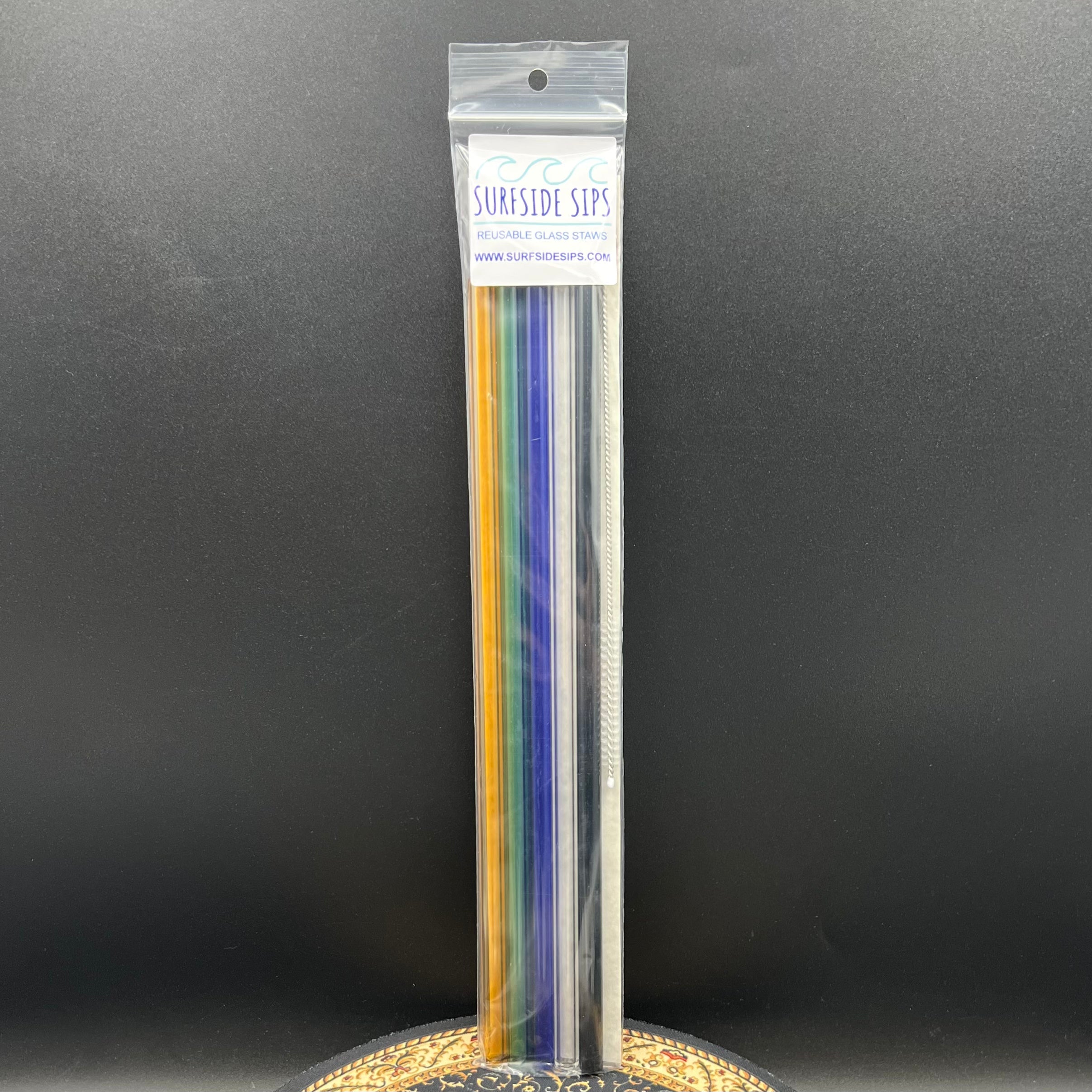 5er-Set wiederverwendbare Glasstrohhalme – Borosilikatglas mit hoher Schlagfestigkeit | Farben mixen und kombinieren