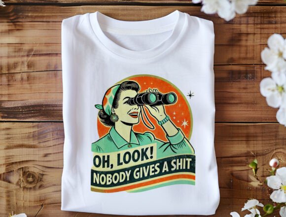Funny Retro Woman Graphic T-Shirt – Bamboo Cotton Blend, Unisex