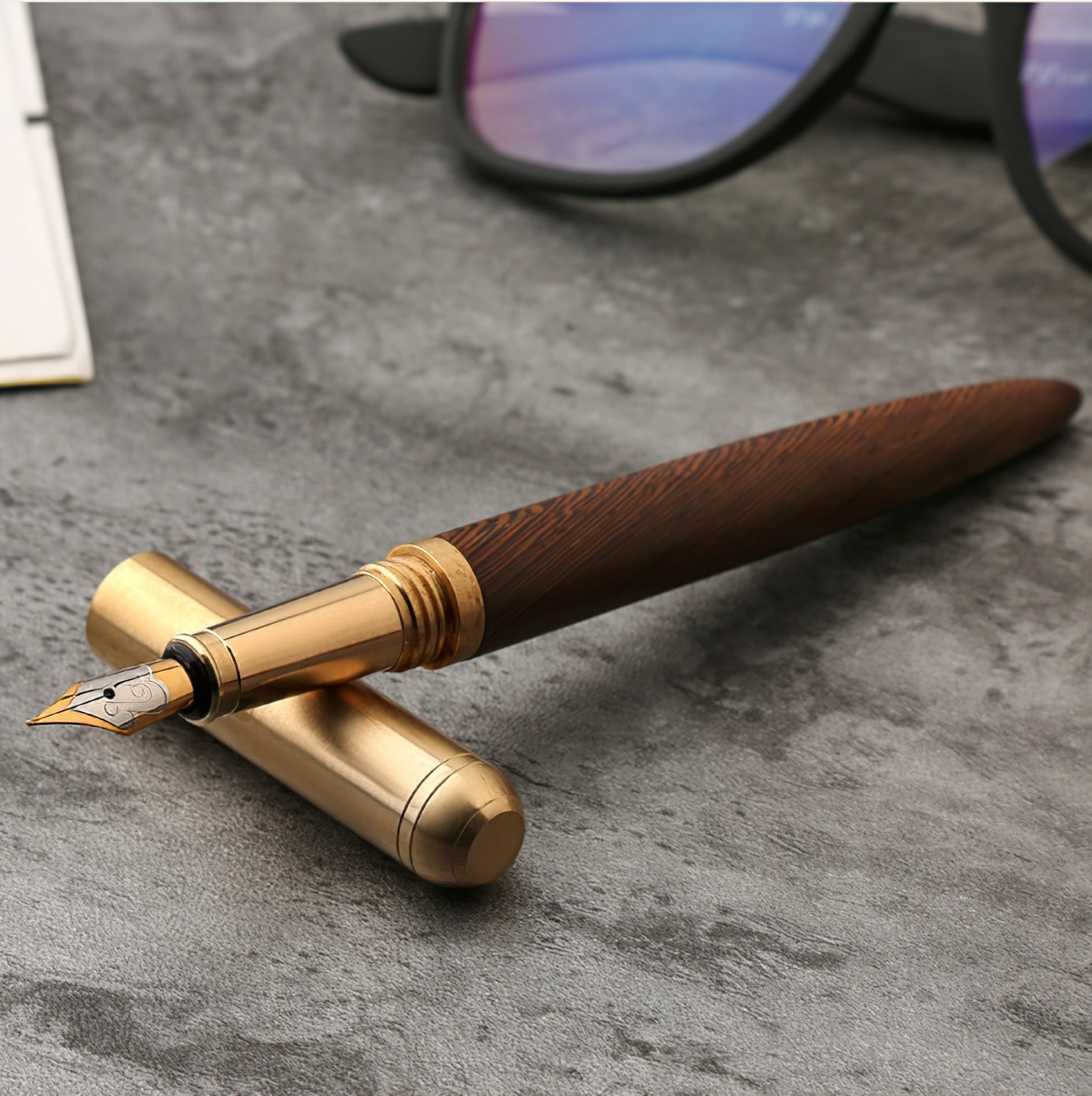 The Hemmingway | Handmade Wood & Brass Fountain Pen | WoodFountainPens