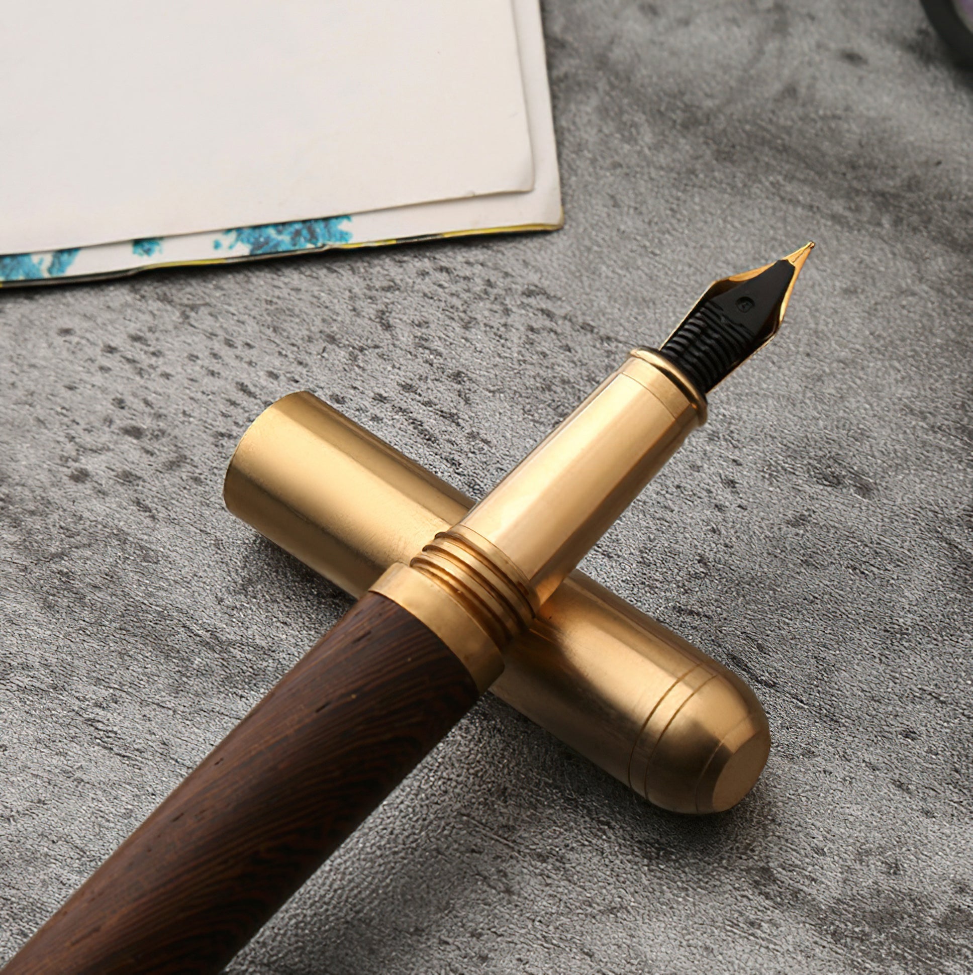 The Hemmingway | Handmade Wood & Brass Fountain Pen | WoodFountainPens