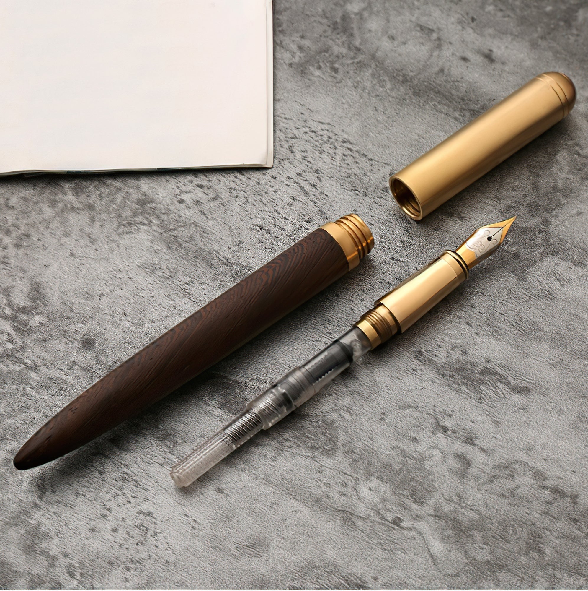 The Hemmingway | Handmade Wood & Brass Fountain Pen | WoodFountainPens