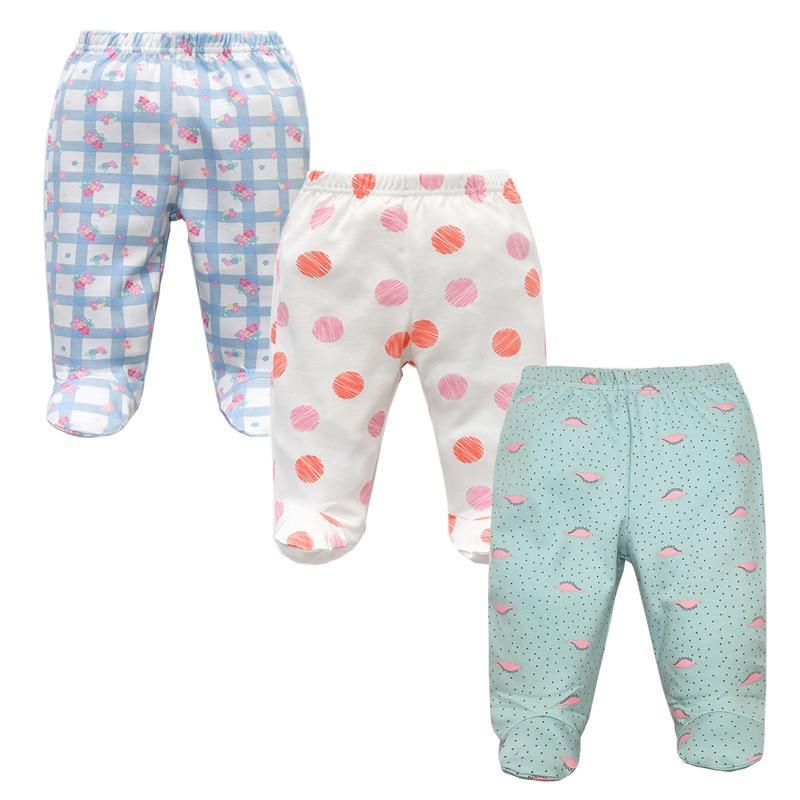 Baby Cotton Pants — Unisex, Elastic Waist | 3-Pack | 3M–12M | 21 Colors