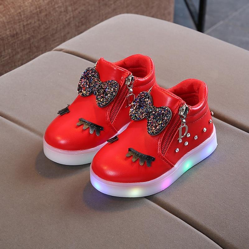 STEVVEX Kids' Light-Up Sneakers | Breathable Mesh, Easy-On Closure