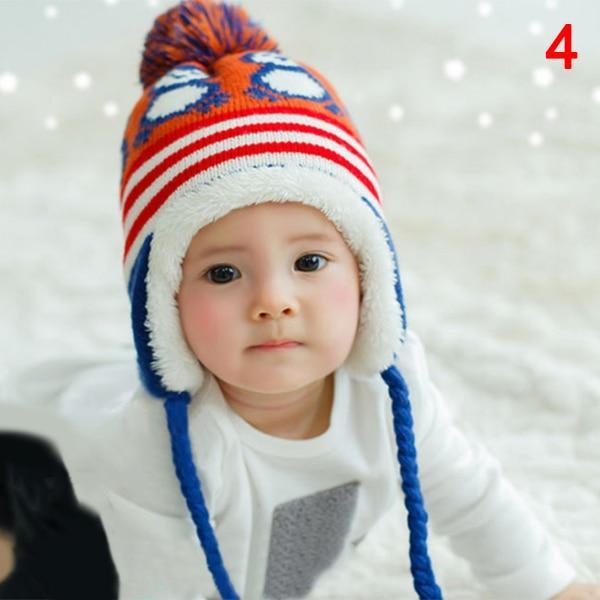 Baby- und Kleinkind-Wintermütze mit Ohrenklappen — 100 % Baumwolle, Fleecegefüttert | Kaltes Wetter