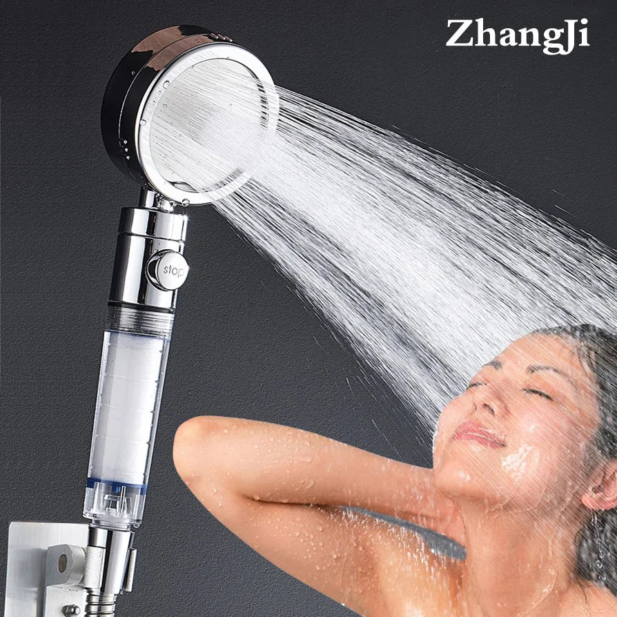 High Pressure Filtered Shower Head | 3 Spray Modes, Water-Saving, Chrome Finish