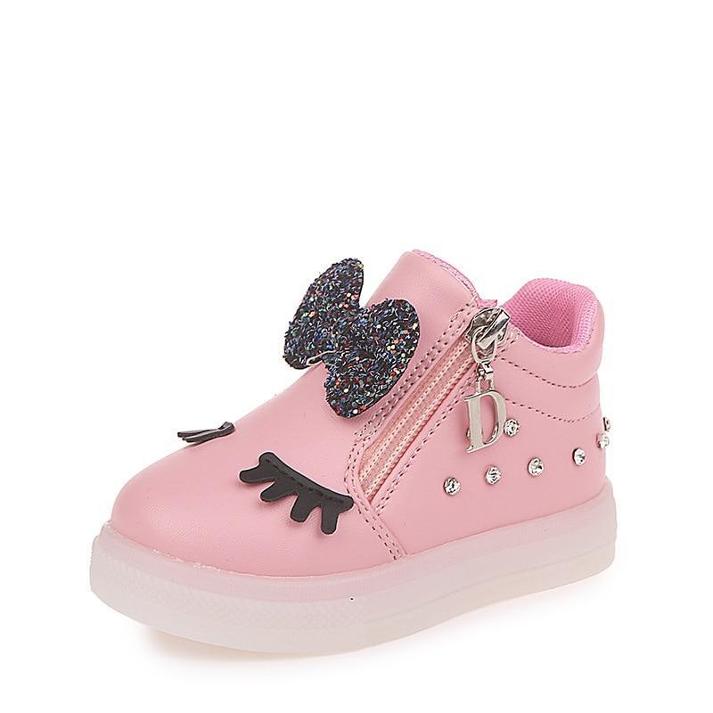 STEVVEX Kids' Light-Up Sneakers | Breathable Mesh, Easy-On Closure