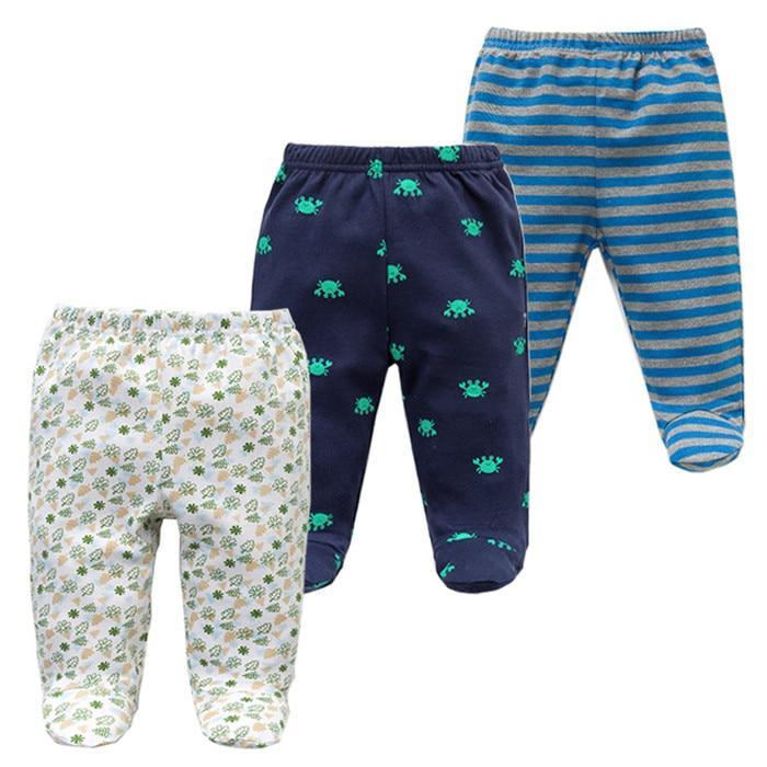 Baby Cotton Pants — Unisex, Elastic Waist | 3-Pack | 3M–12M | 21 Colors