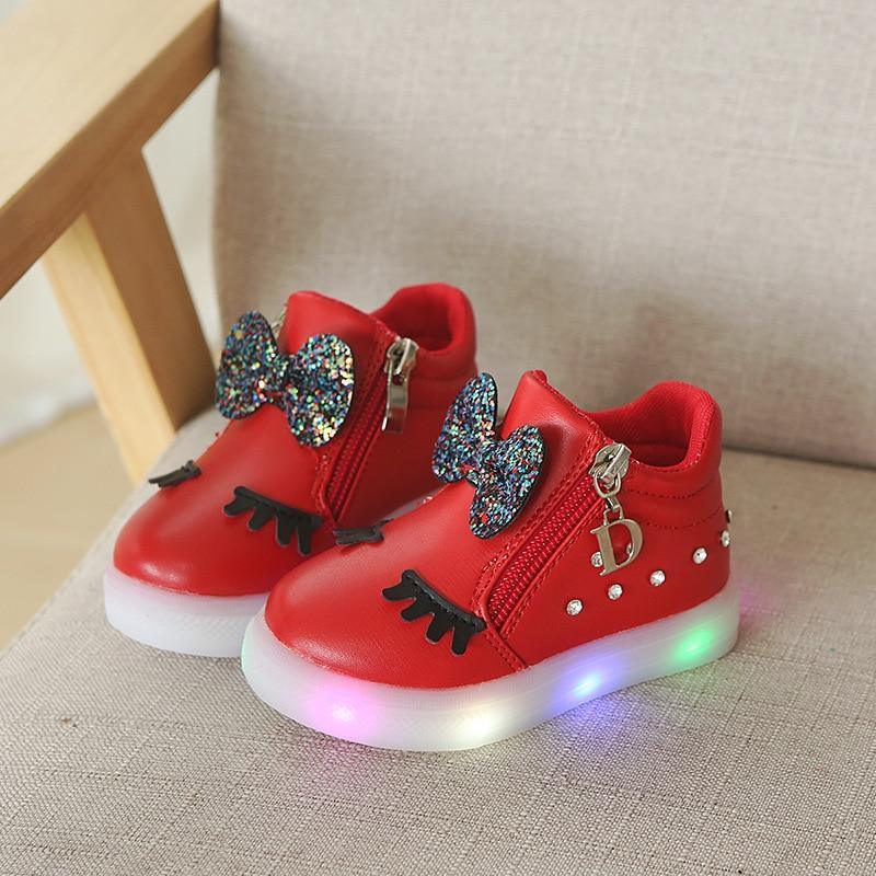 STEVVEX Kids' Light-Up Sneakers | Breathable Mesh, Easy-On Closure