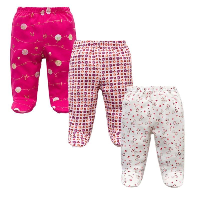 Baby Cotton Pants — Unisex, Elastic Waist | 3-Pack | 3M–12M | 21 Colors