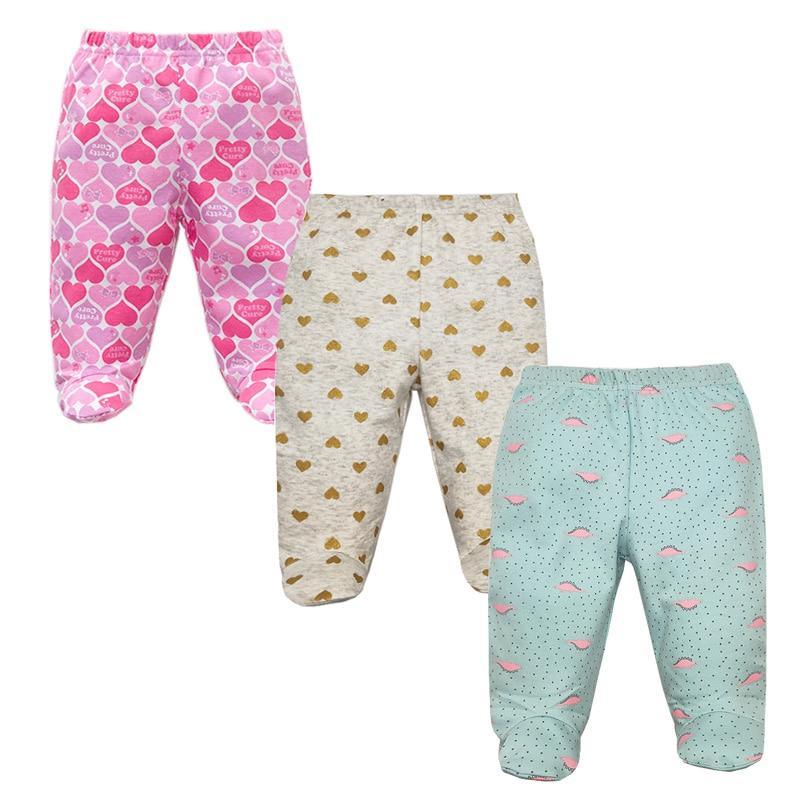Baby Cotton Pants — Unisex, Elastic Waist | 3-Pack | 3M–12M | 21 Colors